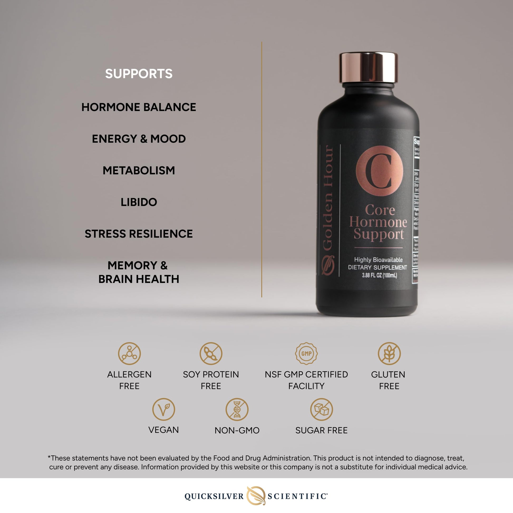 Quicksilver Scientific Core Hormone Support 3.88 fl oz (100ml) Quicksilver Scientific uk supplements