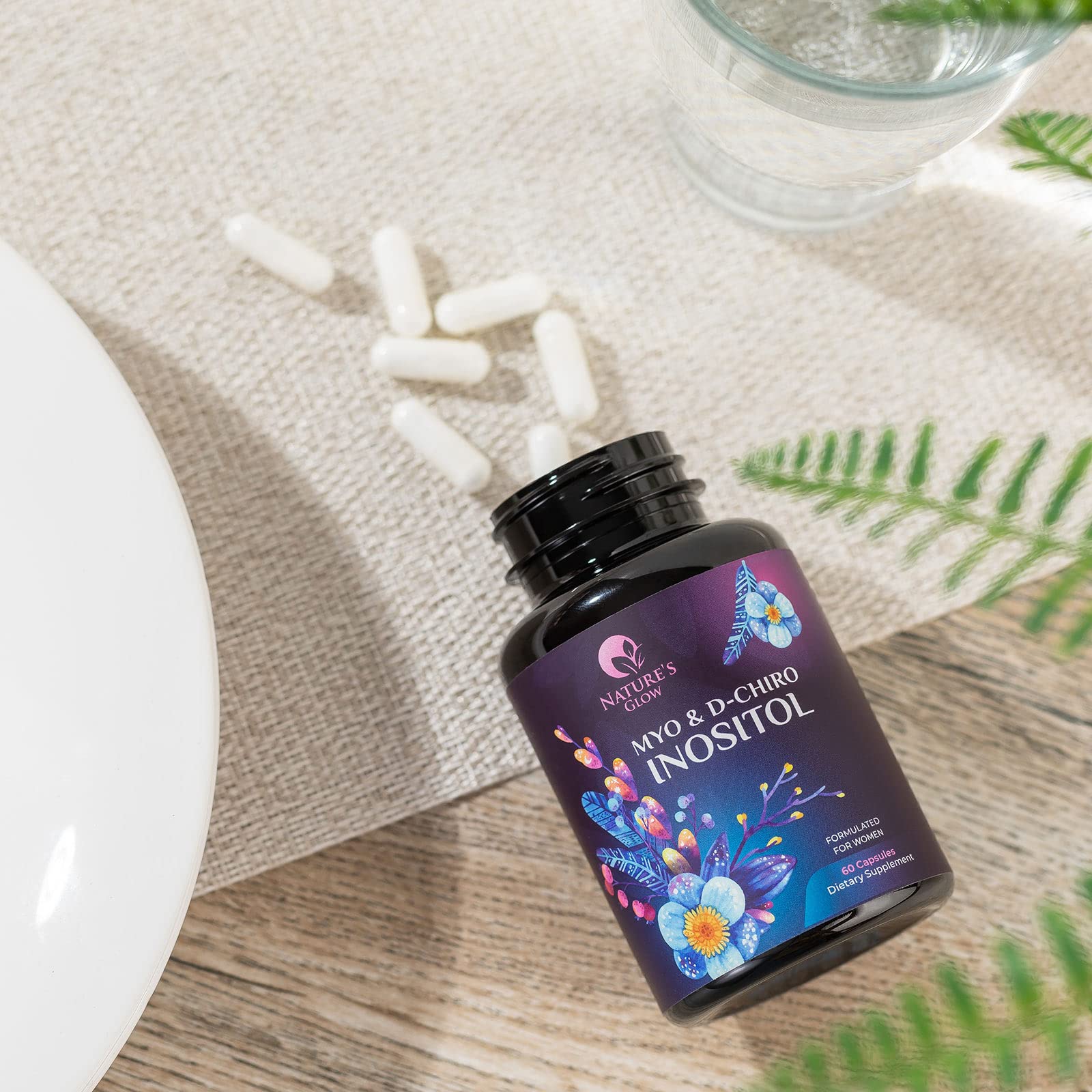 Myo-Inositol & D-Chiro Inositol Blend - 30 Day Supply, Premium 40:1 Ratio, Hormone Sup Nature's Glow uk supplements
