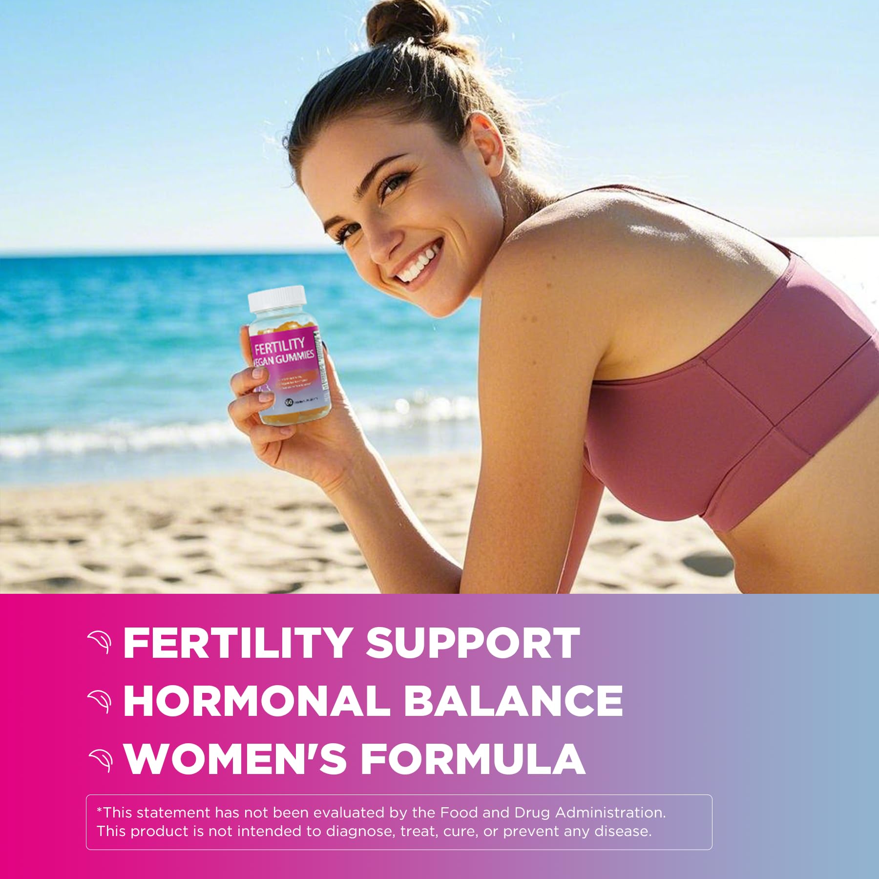 Fertility Gummies for Women to Get Pregnant Fast, Folic Acid Conception Gummies to Boost Fertility for Her, 60 Count Fertility Vitamin Gummy Support Hormone Balance, Ovulation & Period Cycle Aromlife uk supplements