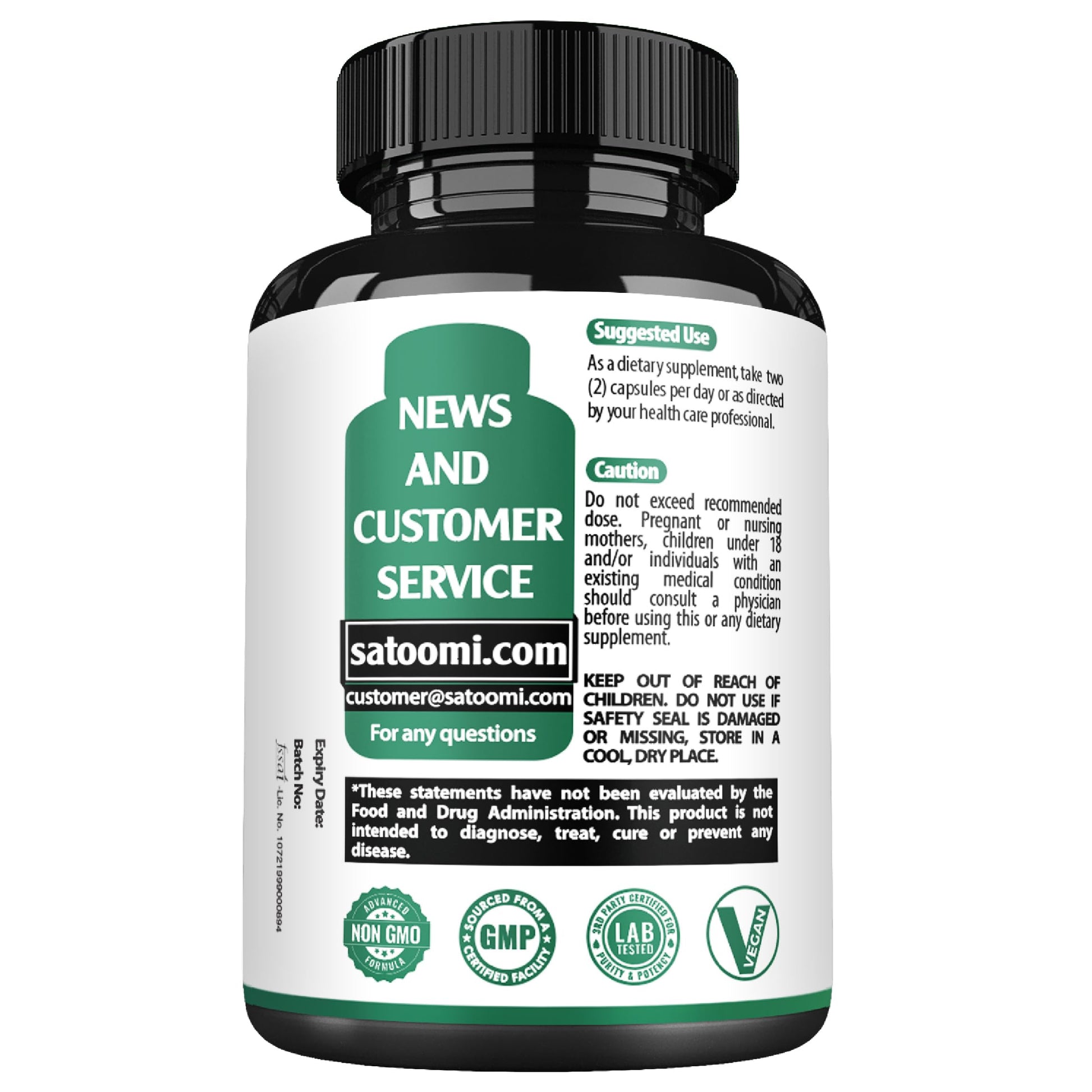 Satoomi 8in1 Cortisol Manager with Magnesium Glycinate, Ashwagandha, Rhodiola Rosea, Lions Mane & More - Cortisol Reducer Supplement Men & Women - 60 Capsules Satoomi uk supplements