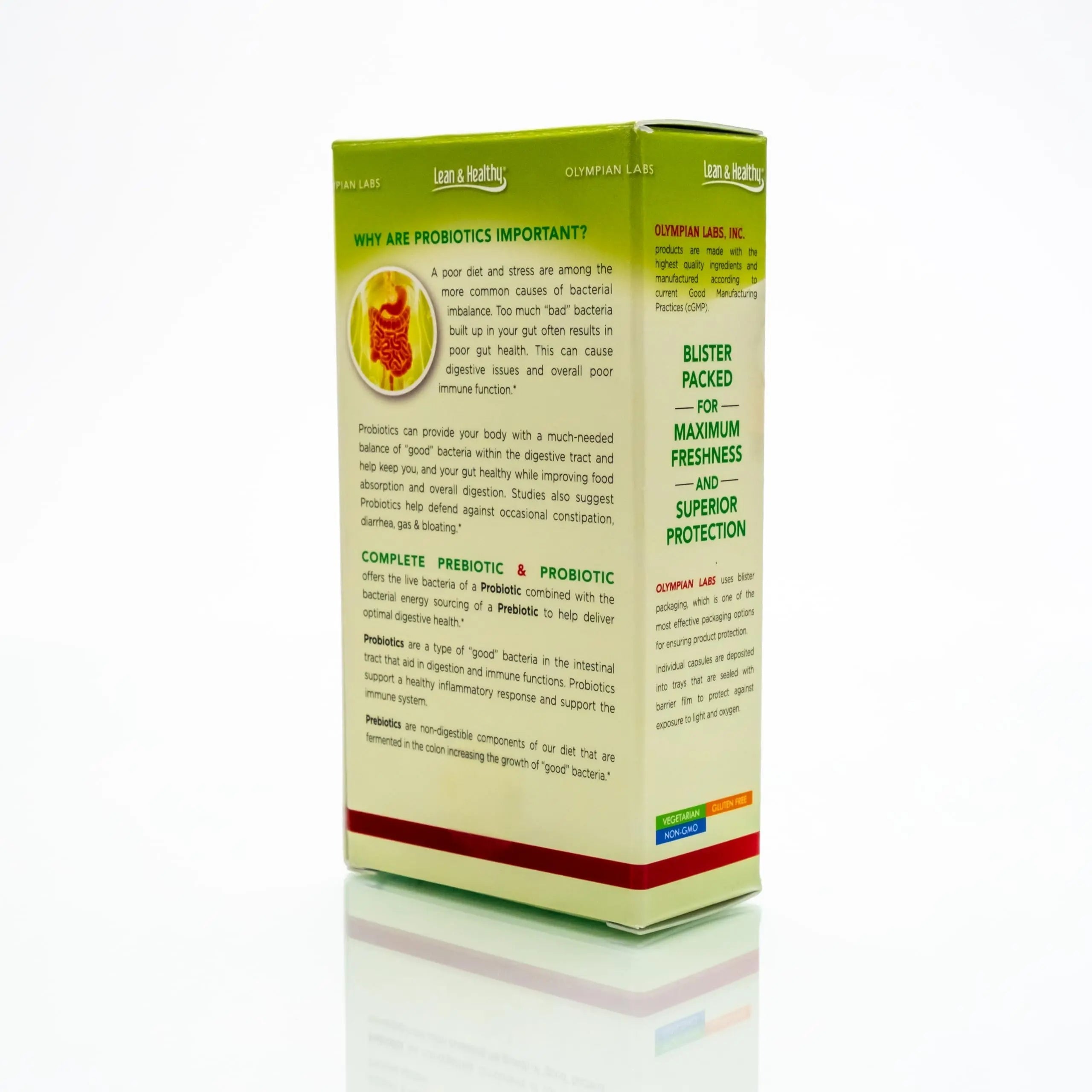 Olympian Labs Complete Prebiotic and Probiotic Supplement - 25 Billion Live Shelf Stable Cultures - 30 Vegetarian Capsules Olympian Labs uk supplements