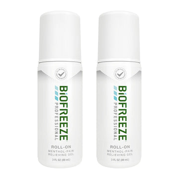 Biofreeze Professional Pain Relief Roll On, Knee & Lower Back Pain Relief, Arthritis Pain Reliever, Neck Pain Relief, Cooling Joint Pain Relief, Roll-On Menthol Gel 3 Fl Oz (Pack of 2) Biofreeze uk supplements