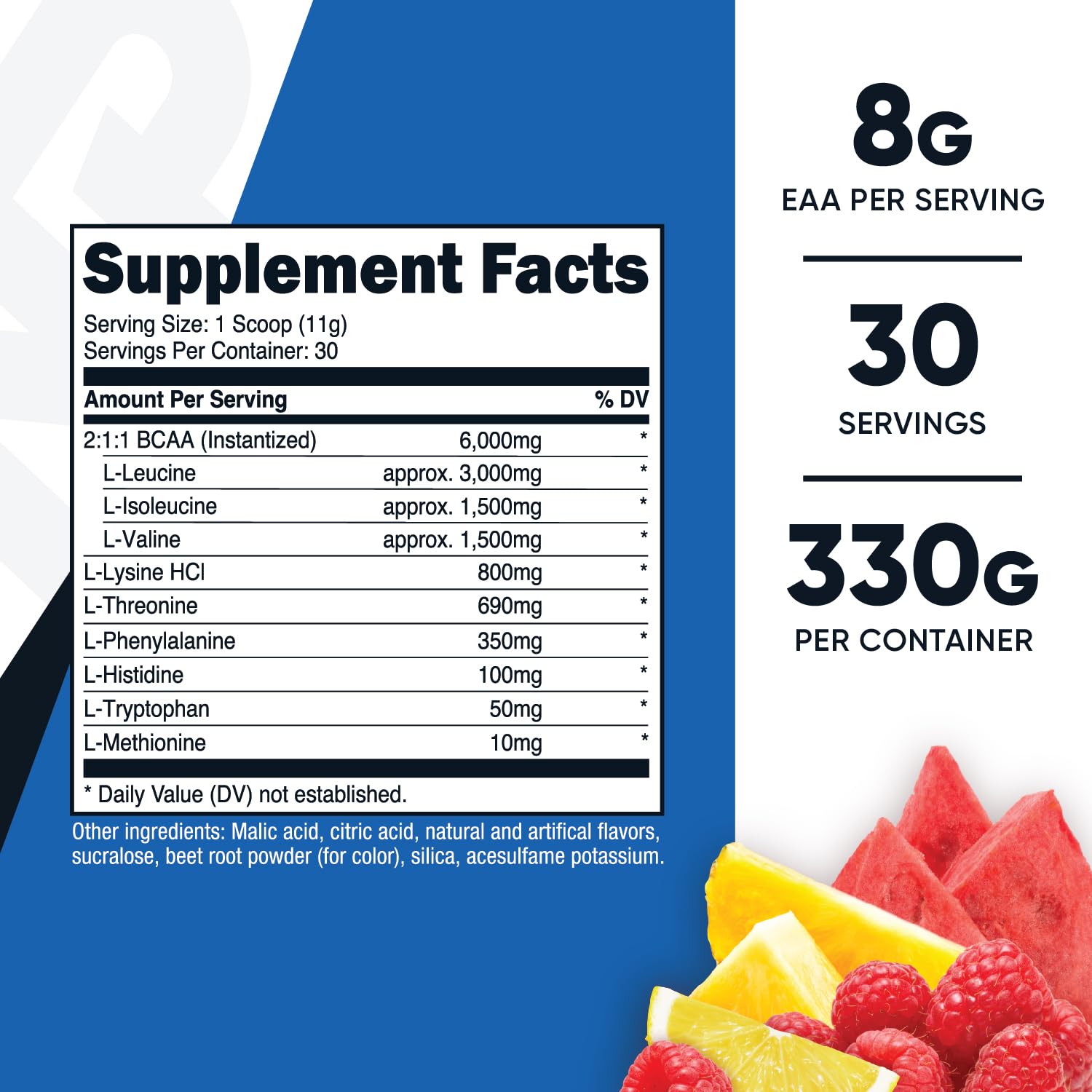 Nutricost EAA Powder 30 Servings (Fruit Punch) - Essential Amino Acids - Non-GMO, Gluten Free, Vegetarian Friendly Nutricost uk supplements