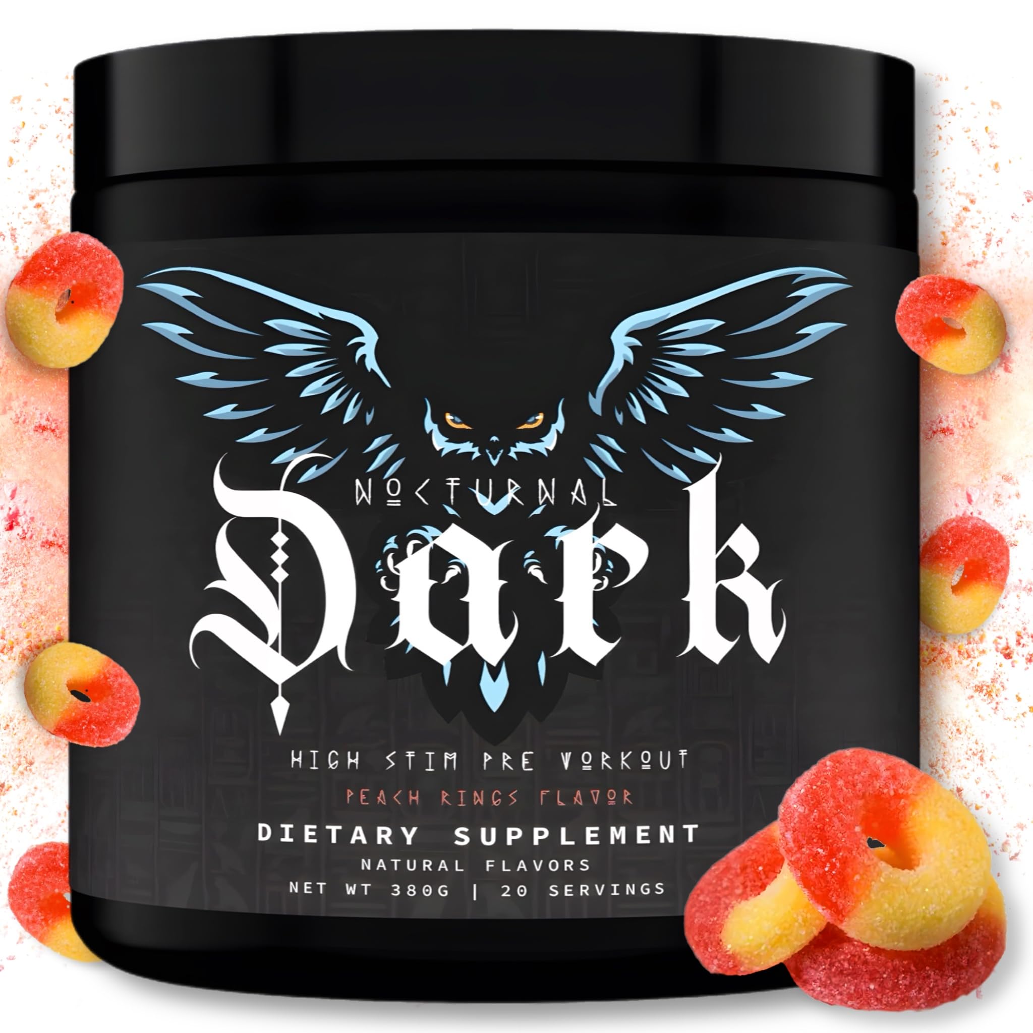 Nocturnal Labz Dark High Stim Pre Workout Powder | Potent Pre-workout Formula for Men Nocturnal uk supplements