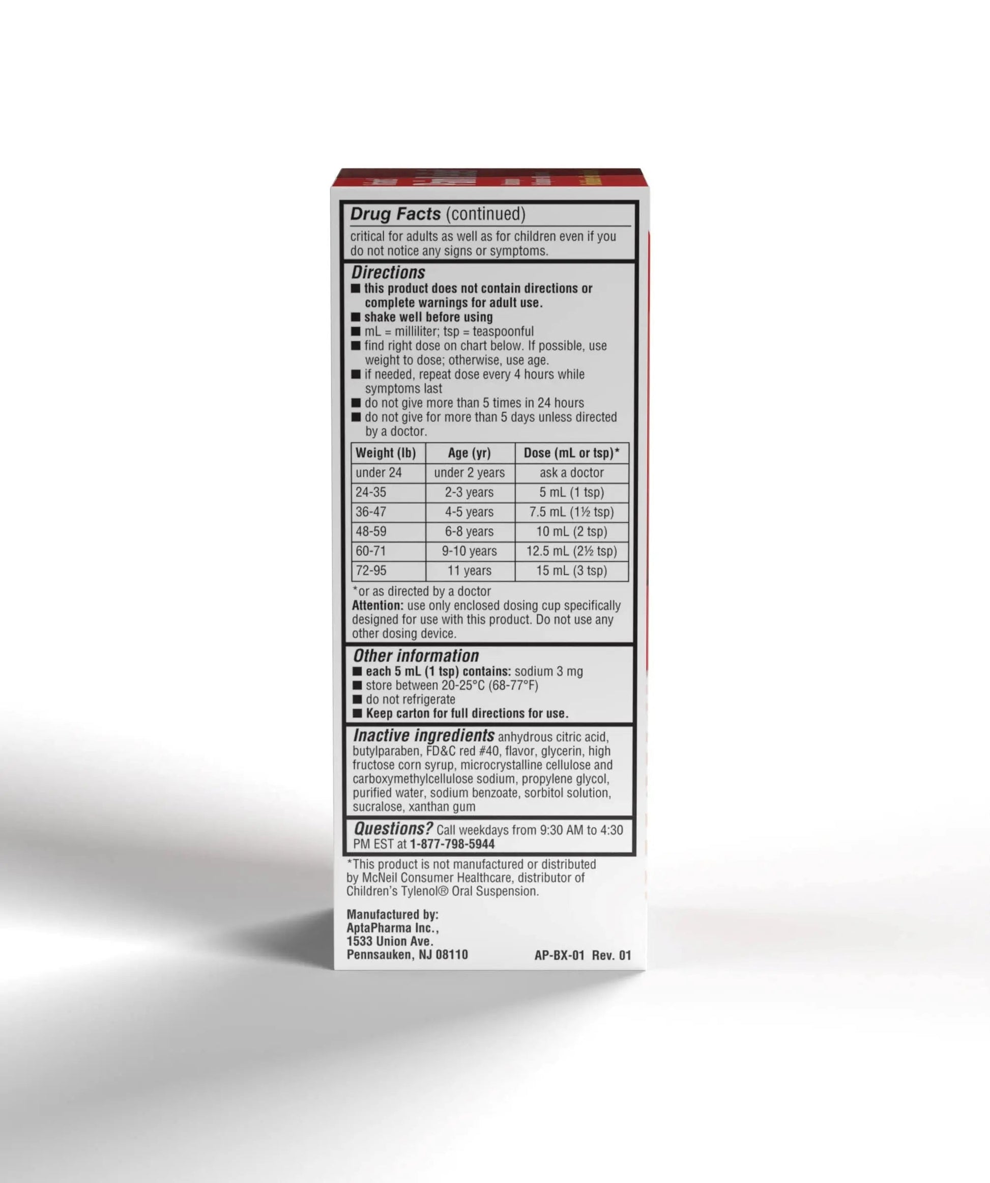 Children's Pain & Fever Acetaminophen Oral Suspension Generic uk supplements