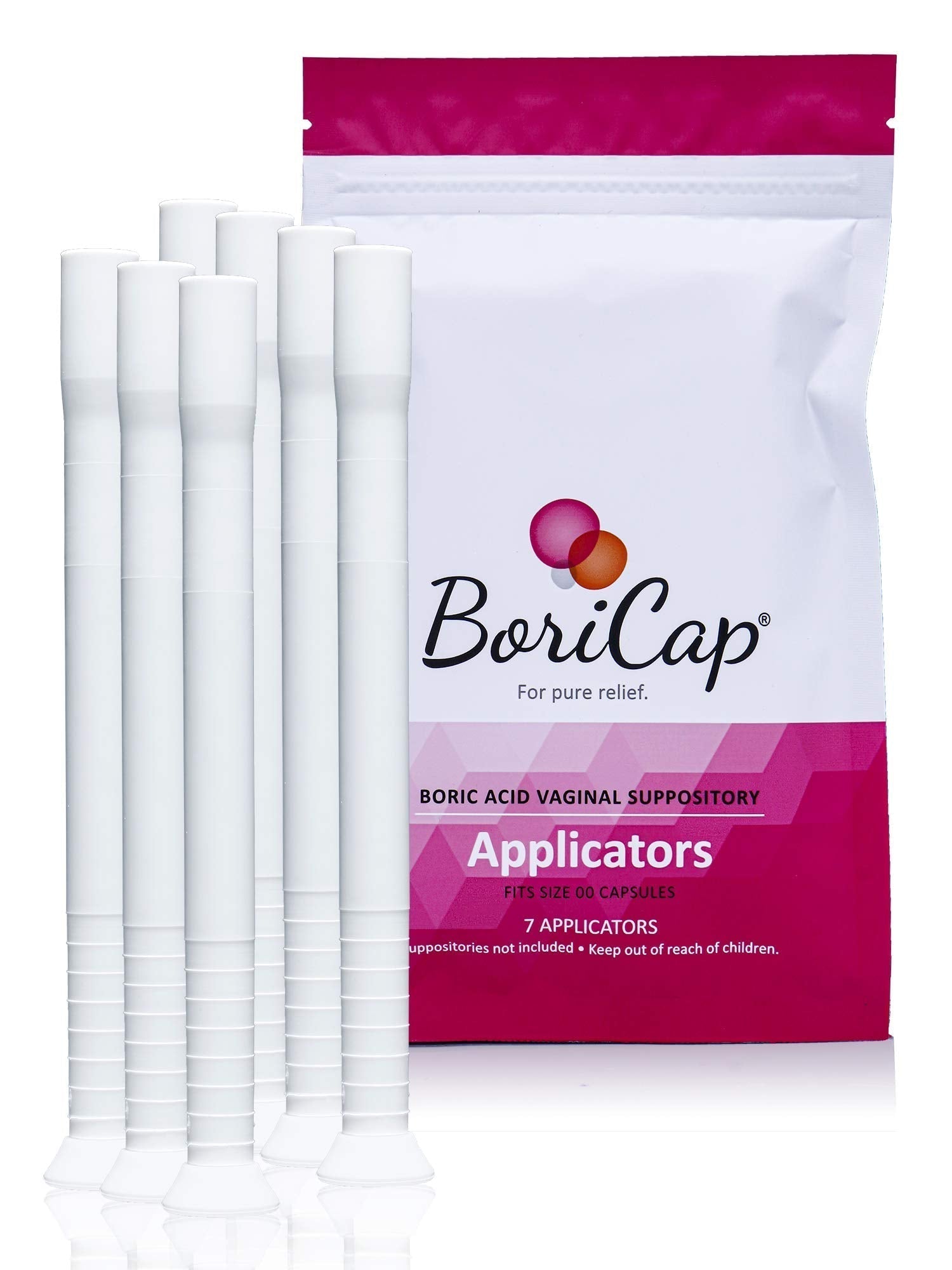 BoriCap Boric Acid Vaginal Suppository Applicators, 7 Applicators - Hygienic Solution BoriCap uk supplements