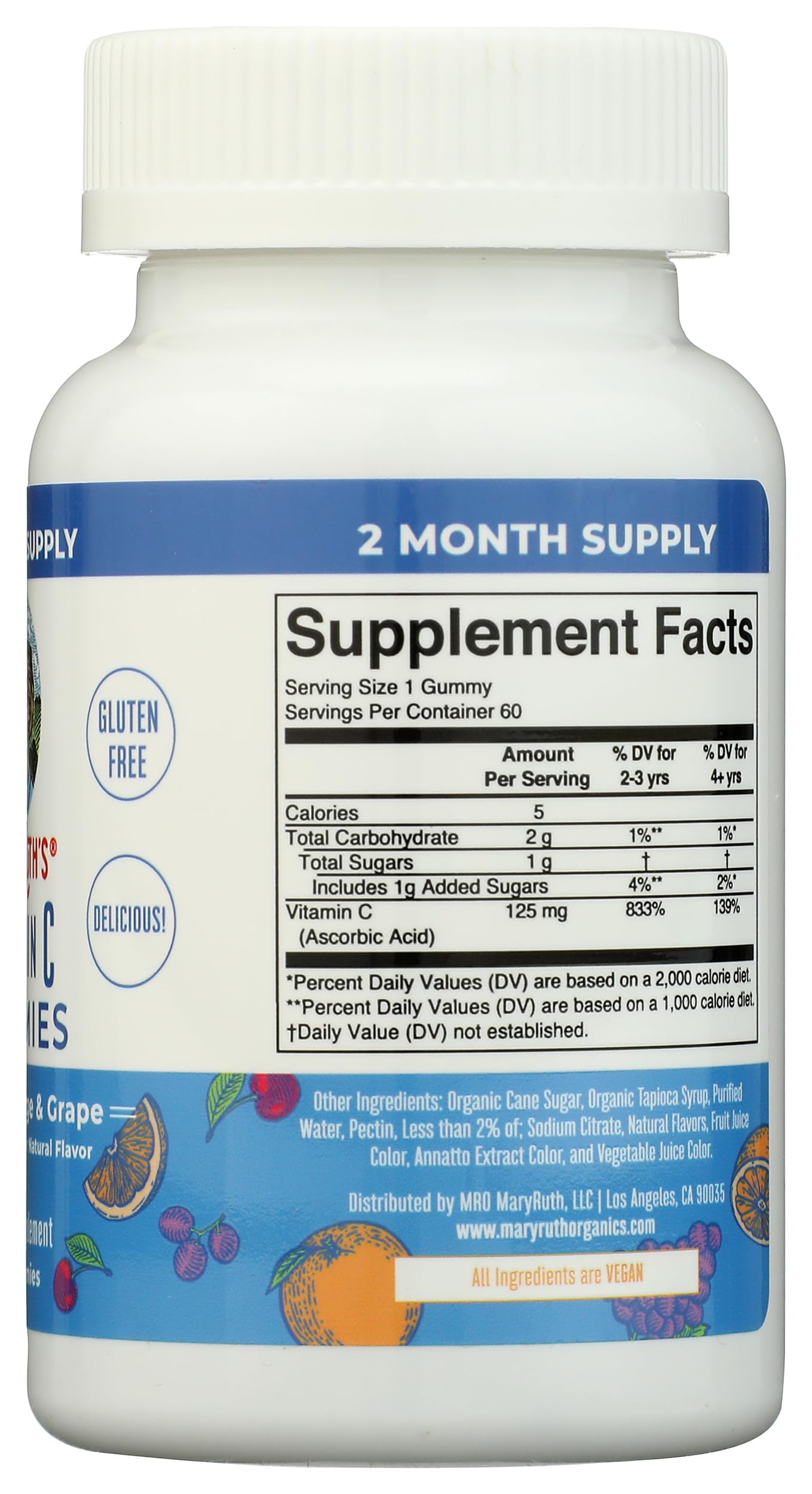 MaryRuth Organics Vitamin C Gummies | Supplement for Immune Support & Overall Health | Immune Support Supplement | Vitamin C for Adults & Kids | Vegan | Non-GMO | 60 Servings MARYRUTH'S uk supplements