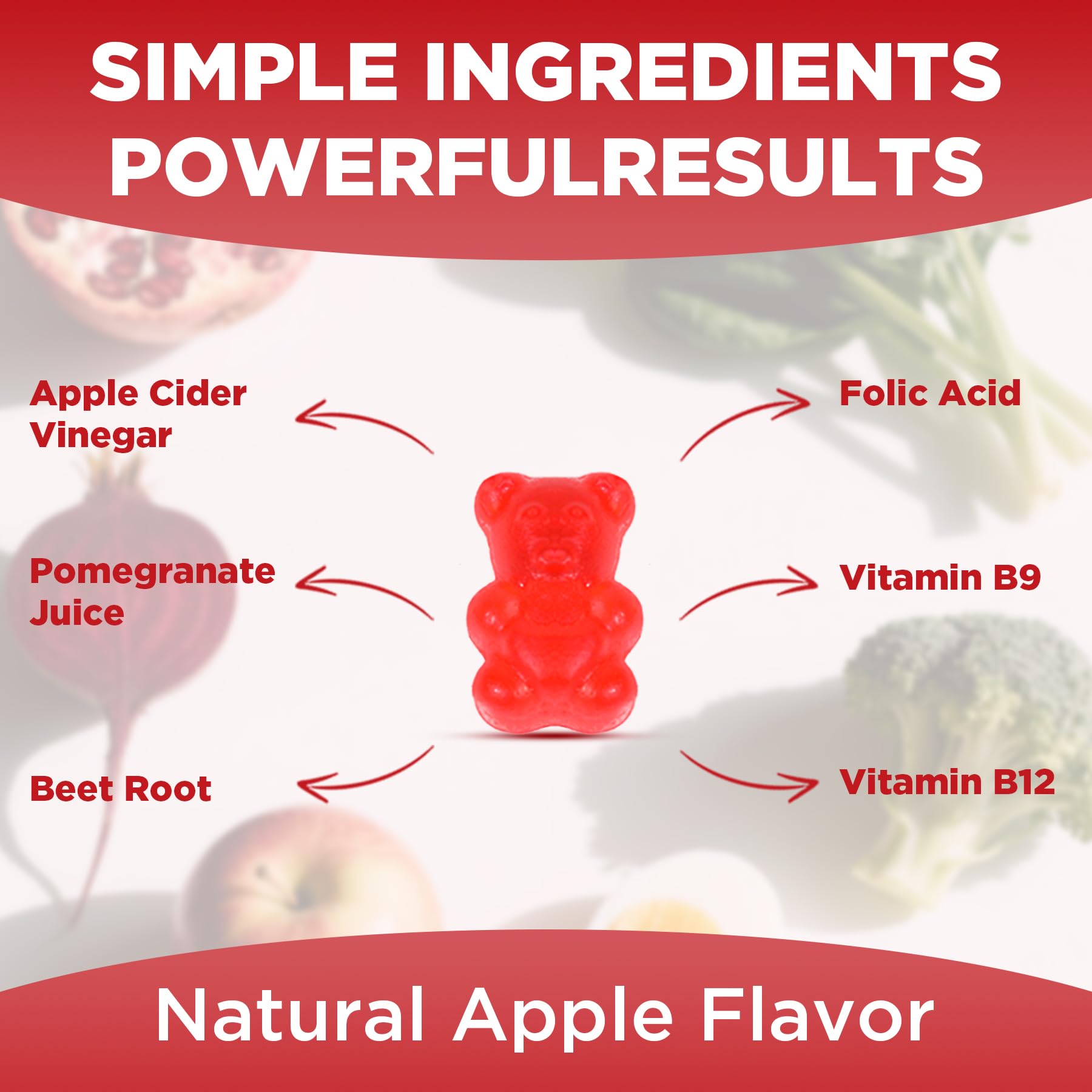 Feelherbs Metabolism Gummies for Women and Men Digestion & Energy, 60 Count Apple Cider Vinegar Gummies with Vitamin B12 & Beet Root, Chewable Keto ACV Vitamin for Metabolism & Detox Cleanse Feelherbs uk supplements