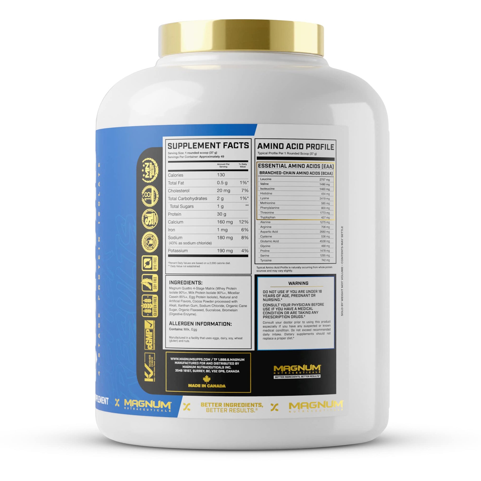 Magnum Nutraceuticals Quattro -, Peanut Butter Cups, 4LB - May Support Muscle Growth QUATTRO uk supplements