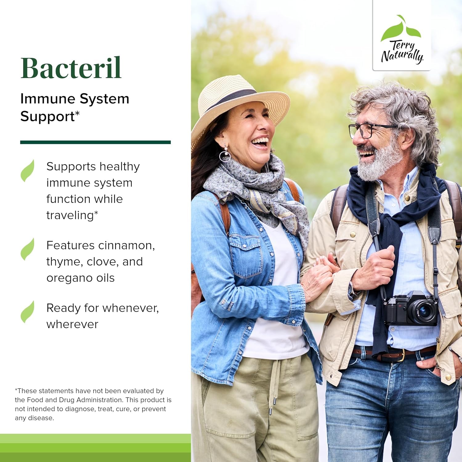 Terry Naturally Bacteril - Intestinal Support Supplement with Clove, Cinnamon, Thyme & Oregano - Immune Support Supplement with Antioxidant Support - Intestinal Support - 30 Softgels (Pack of 2) Terry Naturally uk supplements