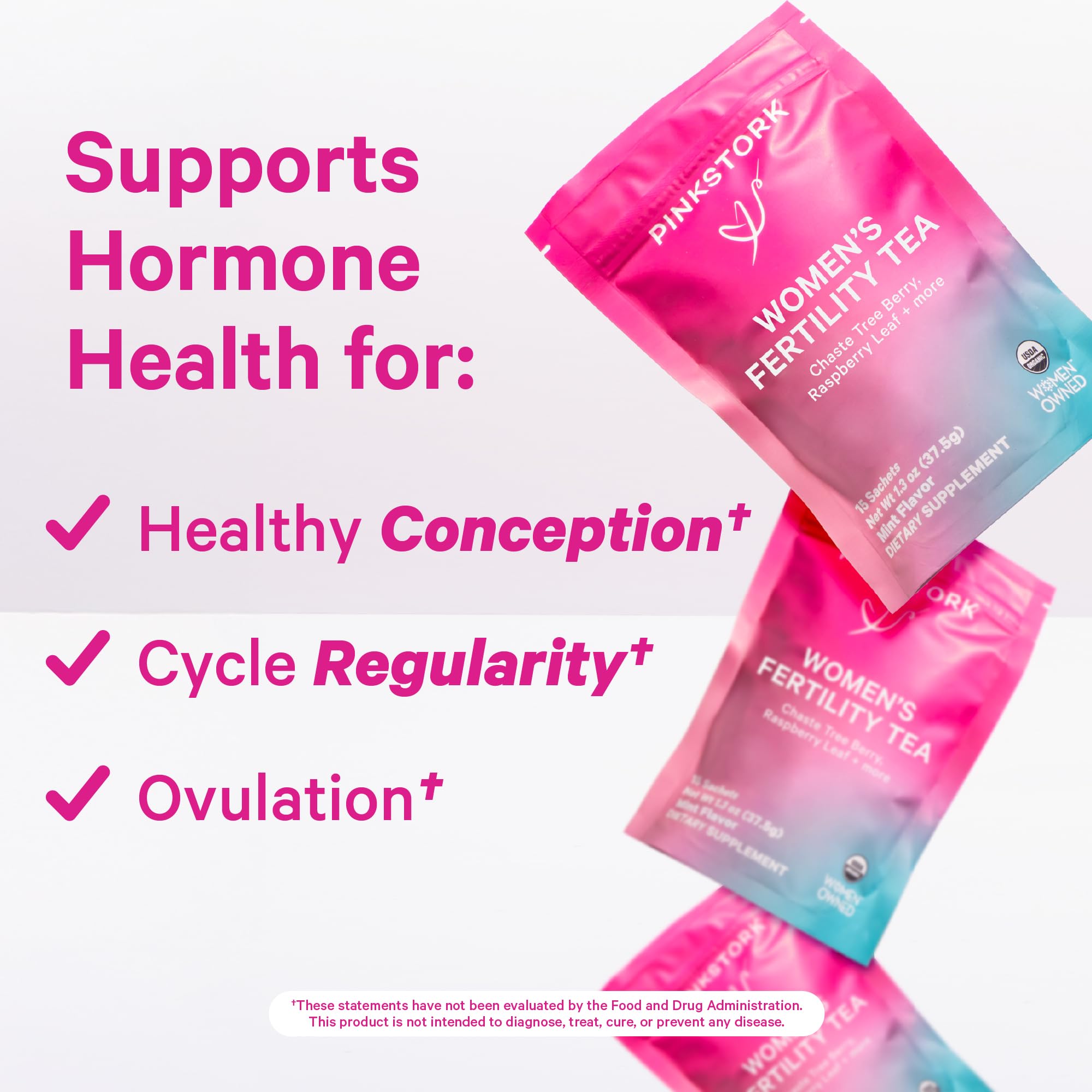 Pink Stork Fertility Bundle for Women – Conception Tea + Prenatal Vitamin Support with Inositol, Vitex, Folate & Ashwagandha – Supports Hormone Balance, Cycle Health & Preconception Wellness Pink Stork uk supplements