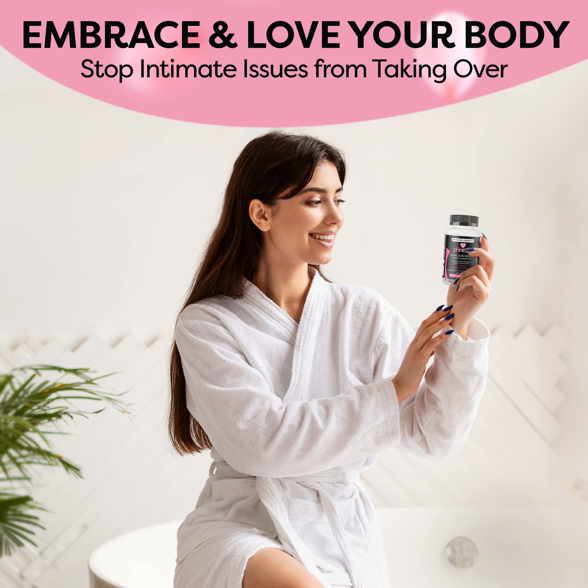ACE NUTRITION pHresh Boric Acid Suppositories for Women, Suppositories for Odor Use, Natural Feminine Care Supports Vaginal Health & Promotes Healthy pH Balance - Made in USA ACE NUTRITION uk supplements