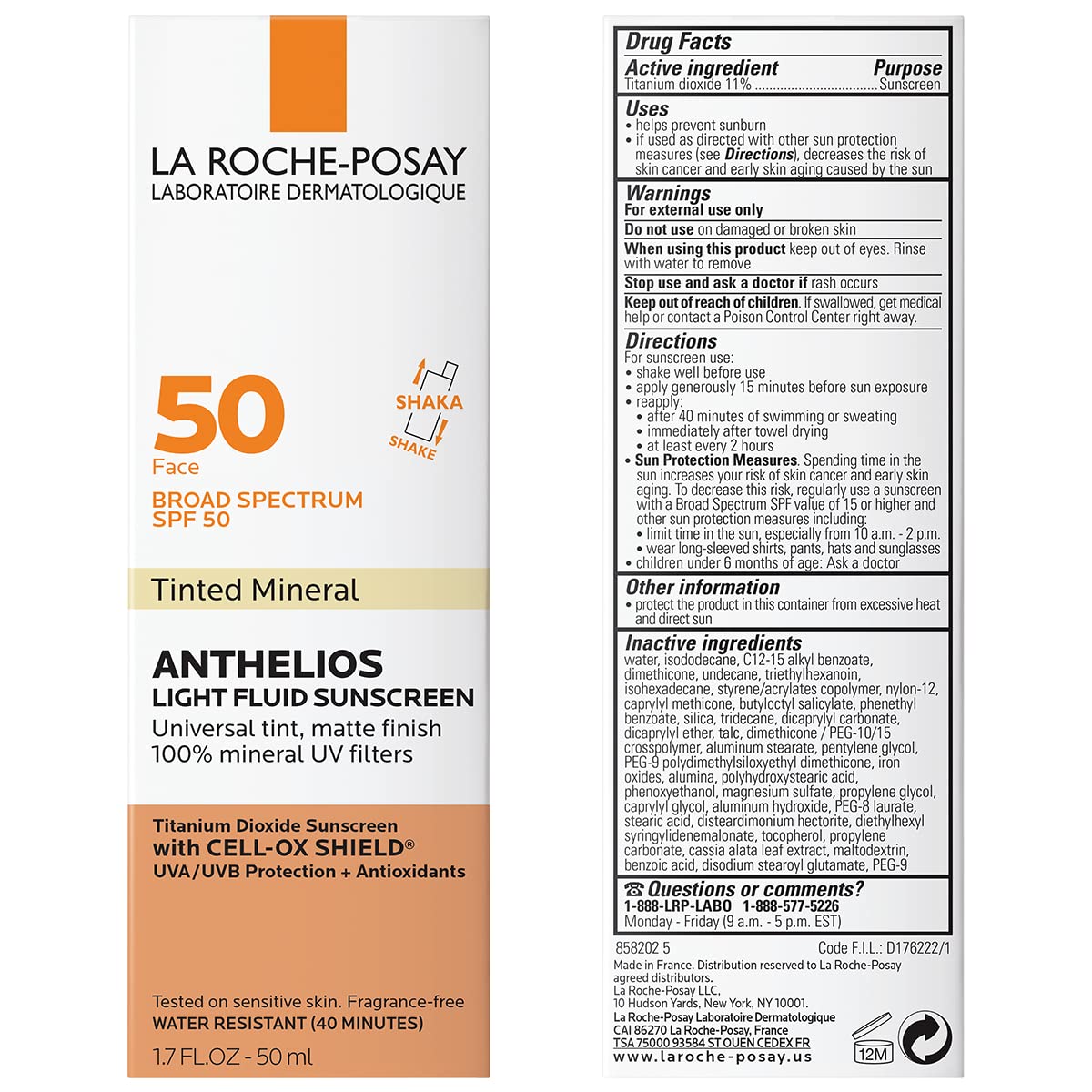 La Roche-Posay Anthelios Tinted SPF 50 Sunscreen & Toleriane Gentle La Roche-Posay uk supplements