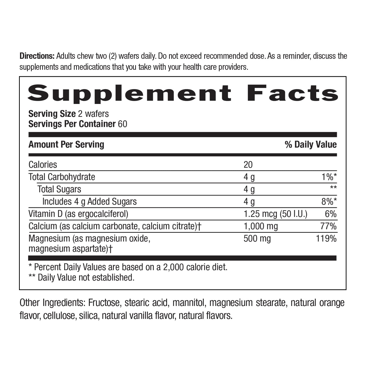 Country Life Cal-Snack - Chewable Calcium Magnesium Supplement wafers with Vitamin D3, Easy to Digest, Vanilla Orange Flavor, Dietary Supplement Country Life uk supplements
