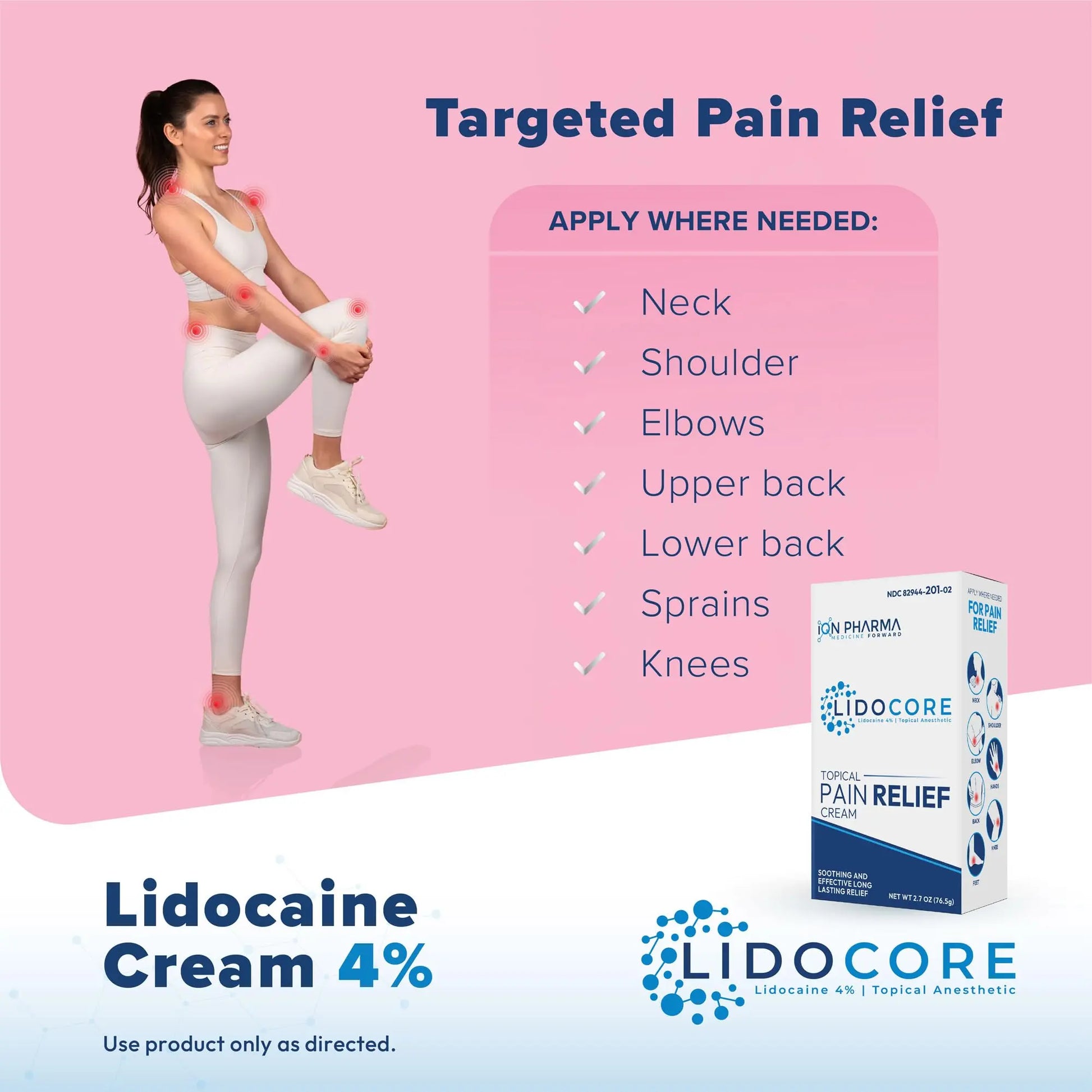 Lidocore Pain Relief Cream with 4% Lidocaine | Maximum Strength OTC | Safe & Compliant formula | Minor cuts, scrapes, insect bites, cold sores | Non-Greasy, Odor-free, Fragrance-Free | 2.7 oz (76.5 g) Lidocore uk supplements