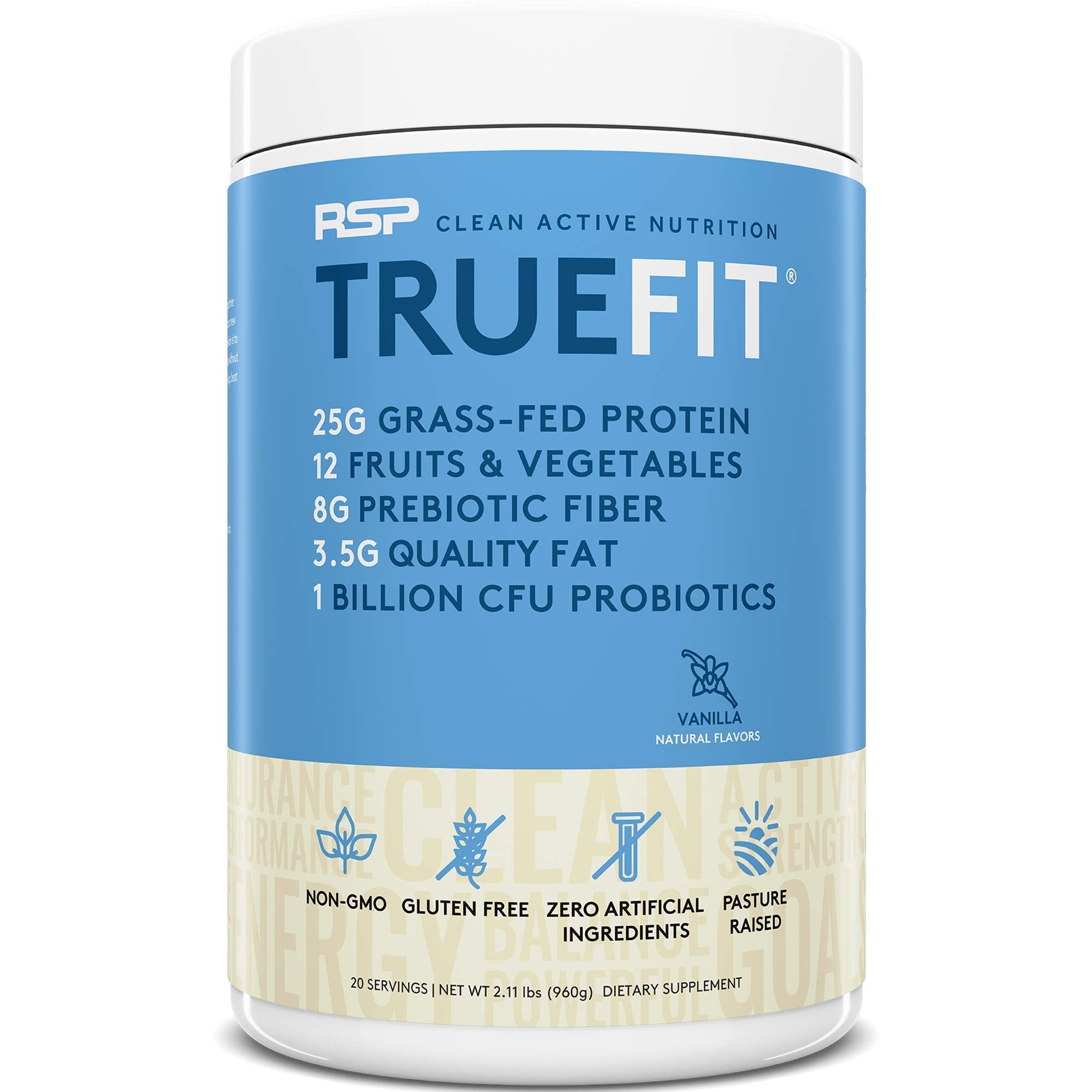 RSP NUTRITION AminoLean Pre Workout Energy (Blue Raspberry 30 Servings) with TrueFit RSP NUTRITION uk supplements