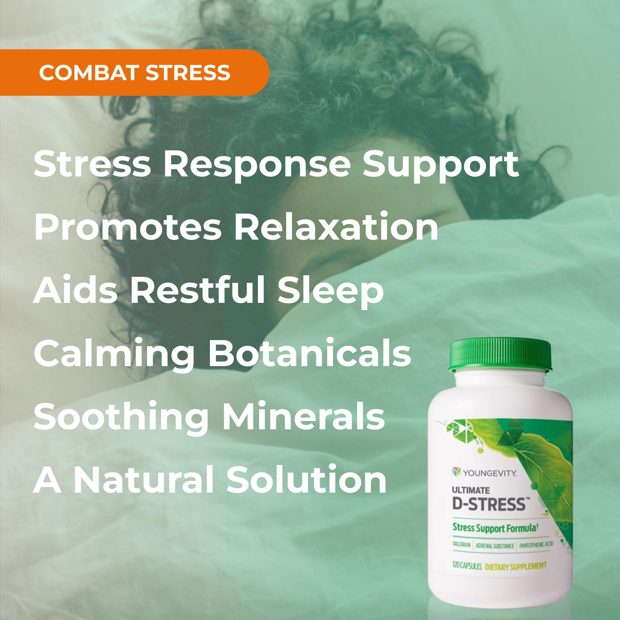 Youngevity Ultimate D-Stress™ – Natural Stress Relief Supplement with Magnesium, Valerian Root Extract, and B Vitamins – Supports Adrenal Health and Nervous System – 120 Capsules Youngevity uk supplements