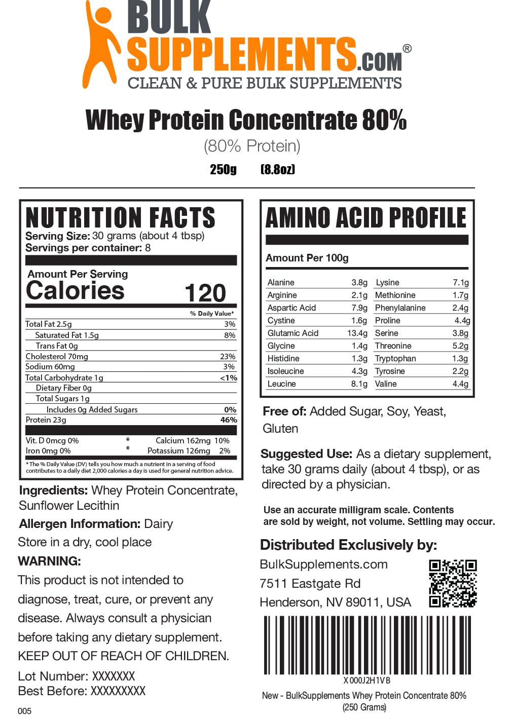 BULKSUPPLEMENTS.COM Whey Protein Concentrate Powder - Unflavored Protein BULKSUPPLEMENTS.COM uk supplements