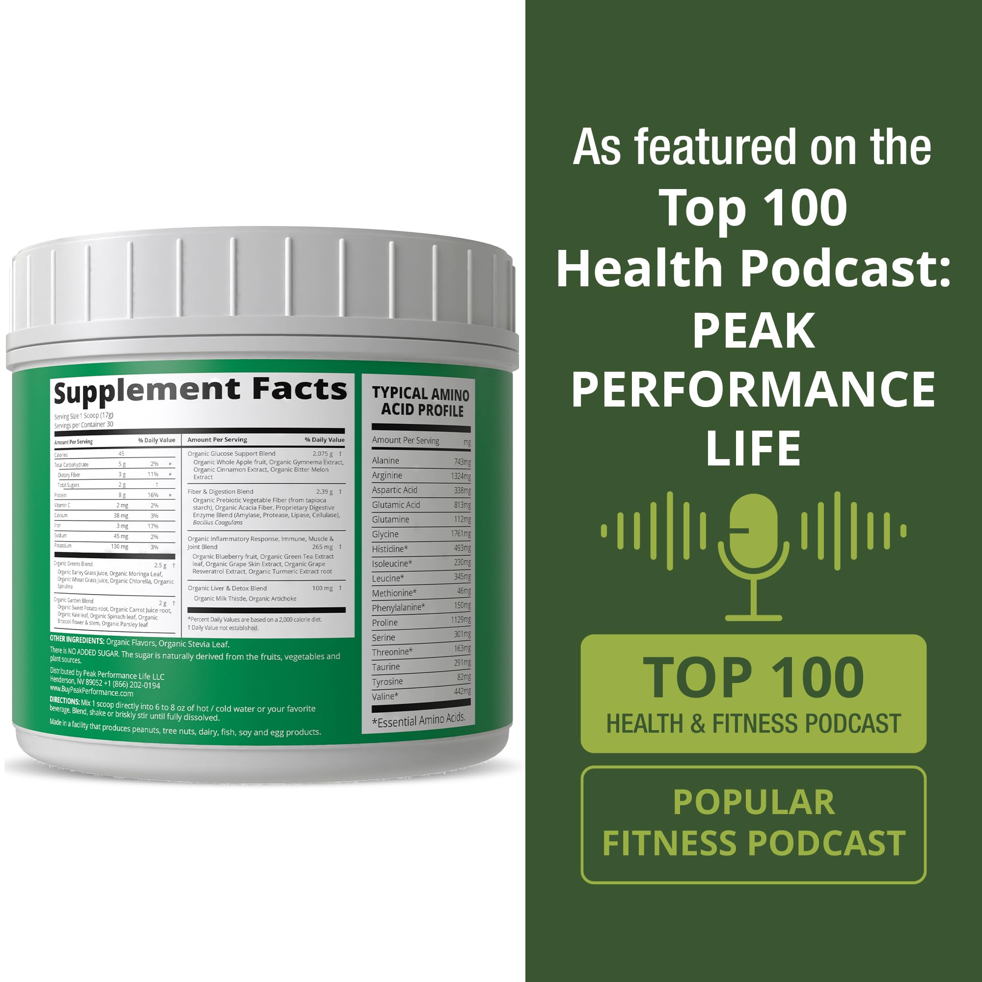 Greens Superfood + Grass Fed Collagen Peptides Powder - Ultimate Blend of Best Tasting Green Superfood with Pure Pasture Raised Hydrolyzed Protein Powder for Skin Hair + Joint Health Peak Performance uk supplements