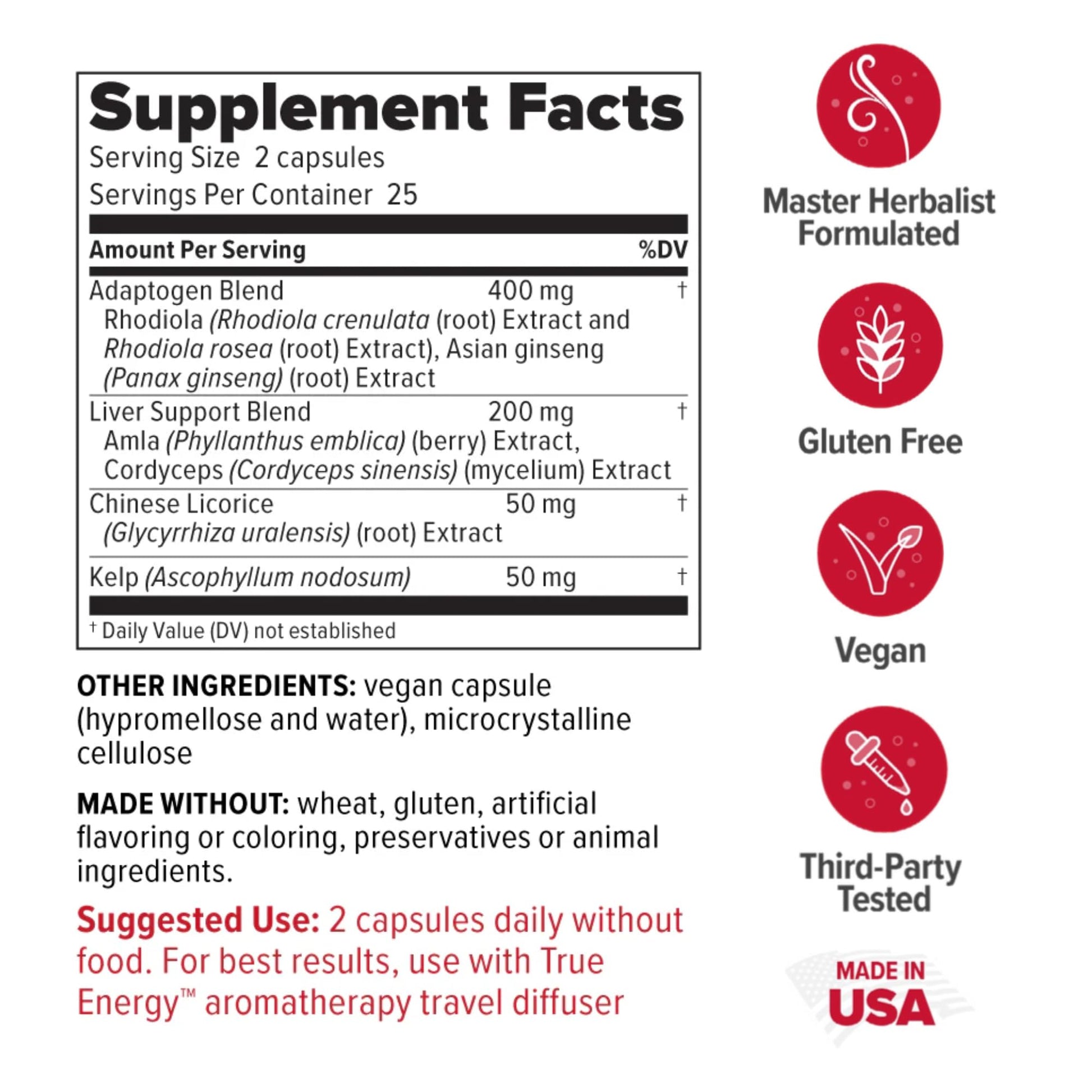 Redd Remedies, True Energy, Supports Energy Production and Stamina, 50 Vegan Capsules Redd Remedies uk supplements