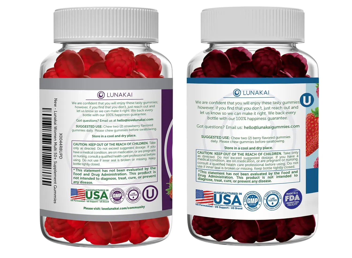 Lunakai USA Made Women 50+ Multivitamin & Probiotic Gummies Bundle – Immune & Digestive Support – 60 Non-GMO Gummies Each Lunakai uk supplements