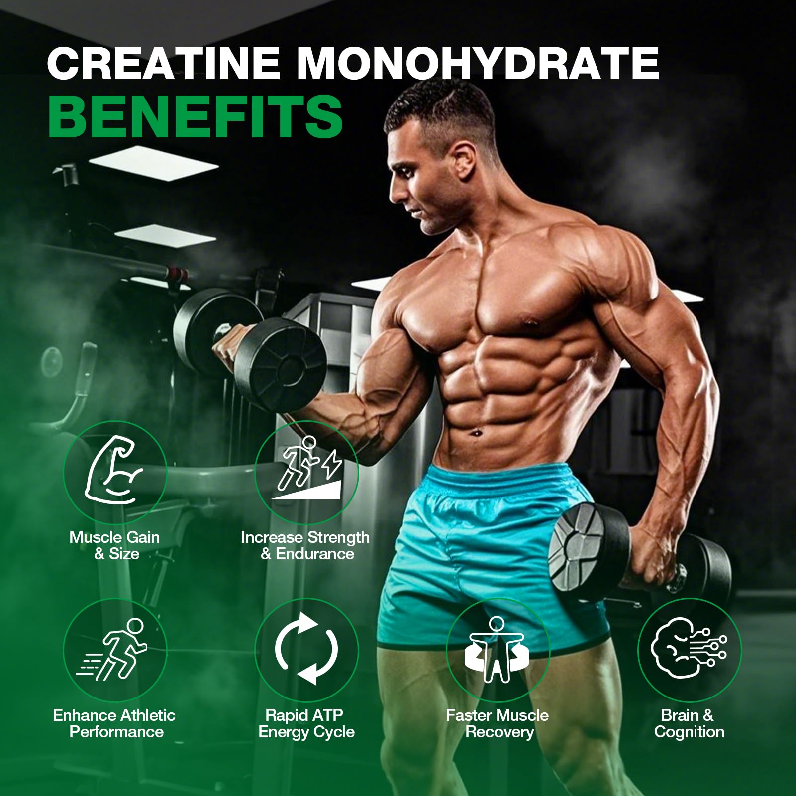 Creatine Monohydrate Gummies - Pre-Workout Creatine for Women Men, Enhanced Muscle Strength, Boost Focus and Endurance, Muscle Builder,Complex L-Taurine + Vitamin B12,Vegan, Gluten-Free 160 Count Hemyum uk supplements