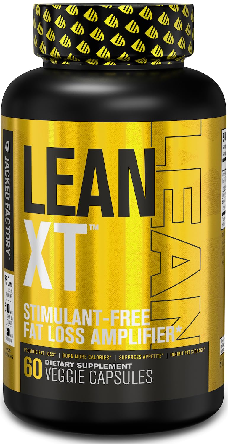 Lean-XT Caffeine Free Fat Burner - Non Stim Weight Loss Supplement, Appetite Suppressant Jacked Factory uk supplements