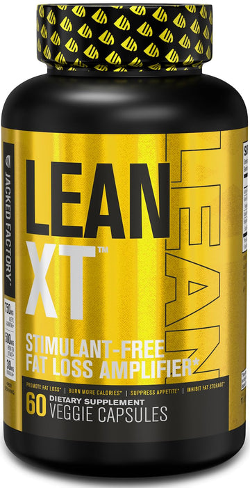 Lean-XT Caffeine Free Fat Burner - Non Stim Weight Loss Supplement, Appetite Suppressant Jacked Factory uk supplements