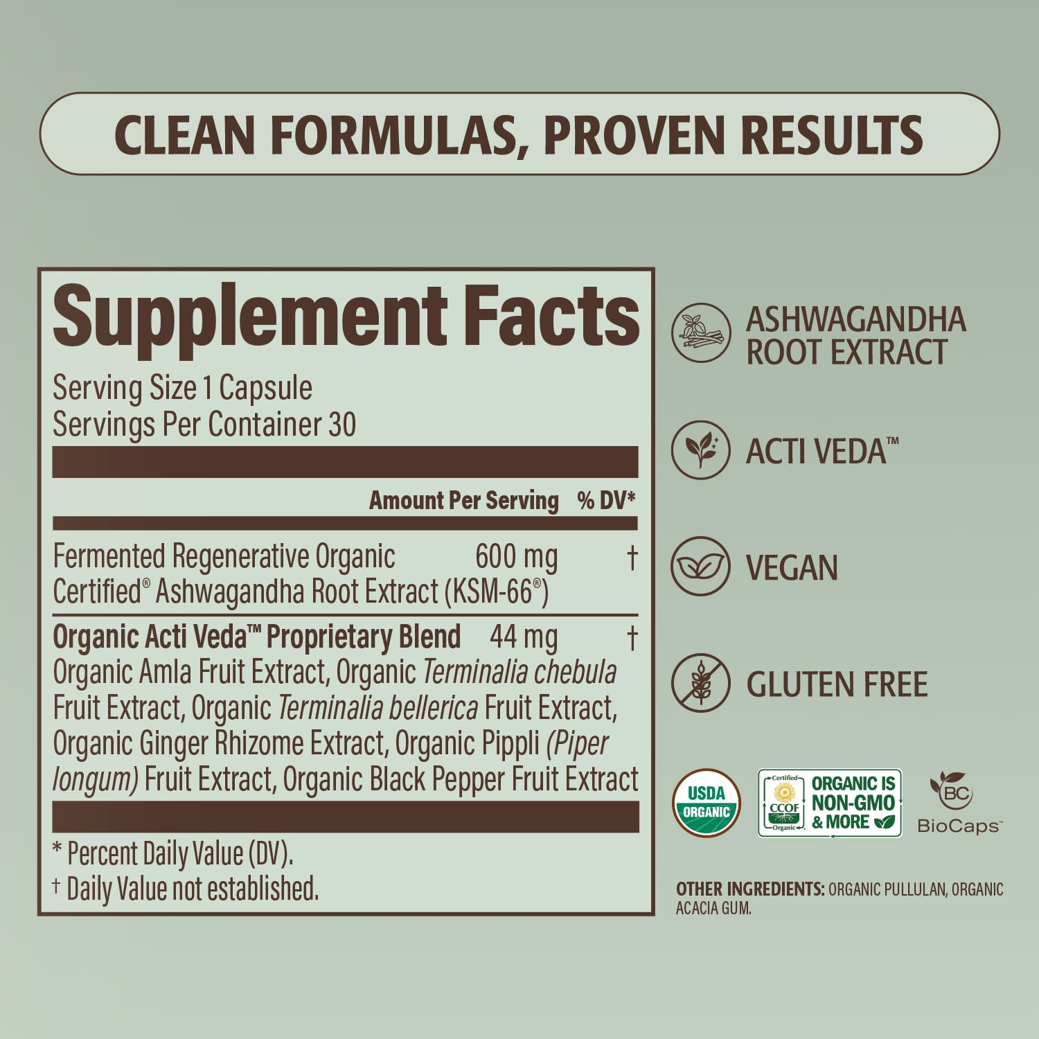 ELEVATE ORGANIC Regenerative Fermented KSM-66 Ashwagandha Vegan Capsules with Acti Veda™ (600mg, 30 Servings), Up to 150% More Effective Than KSM-66 Alone ELEVATE ORGANIC uk supplements