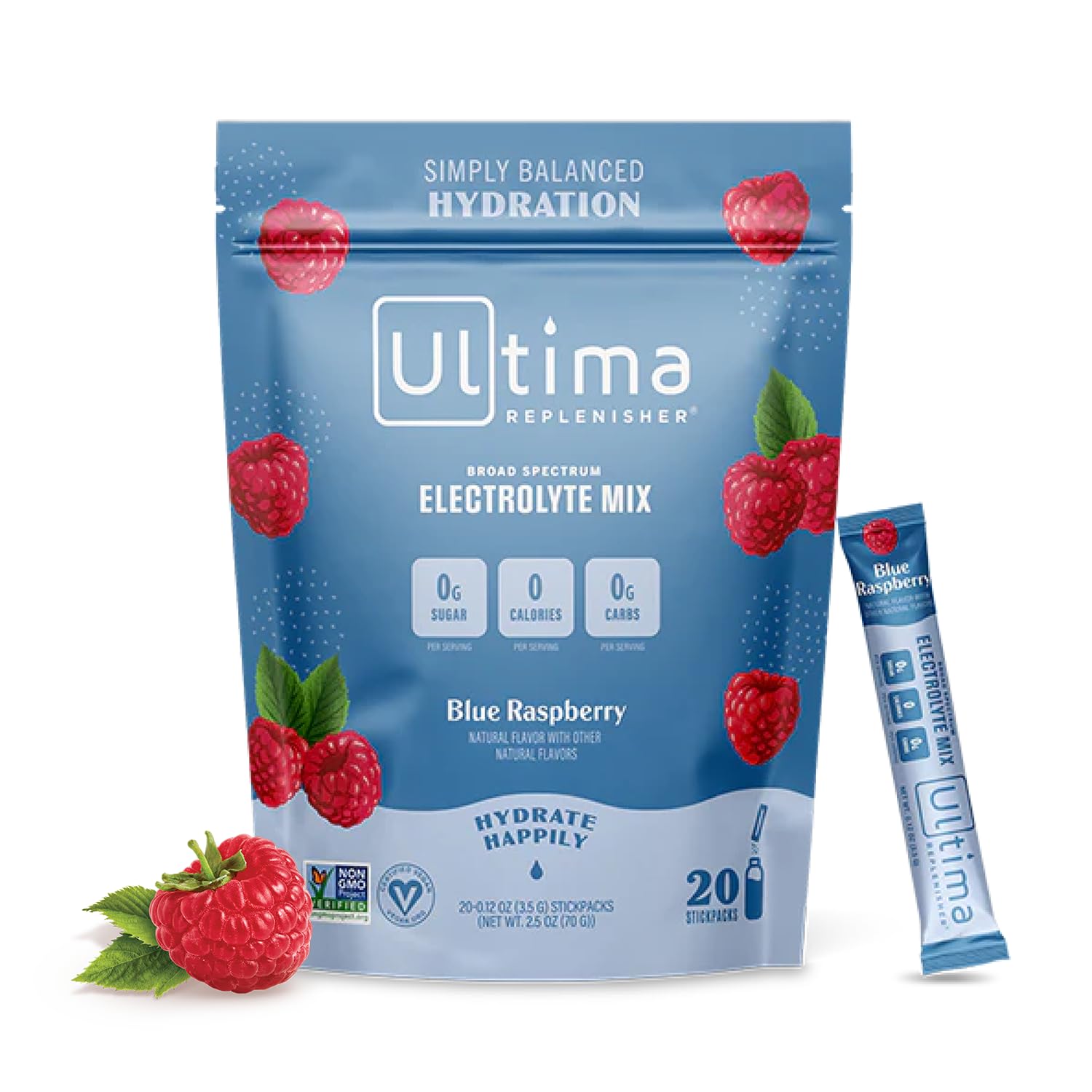 Ultima Replenisher Daily Electrolyte Drink Mix – Blue Raspberry, 20 Stickpacks – Hydration Ultima Replenisher uk supplements