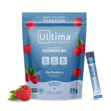 Ultima Replenisher Daily Electrolyte Drink Mix – Blue Raspberry, 20 Stickpacks – Hydration Ultima Replenisher uk supplements