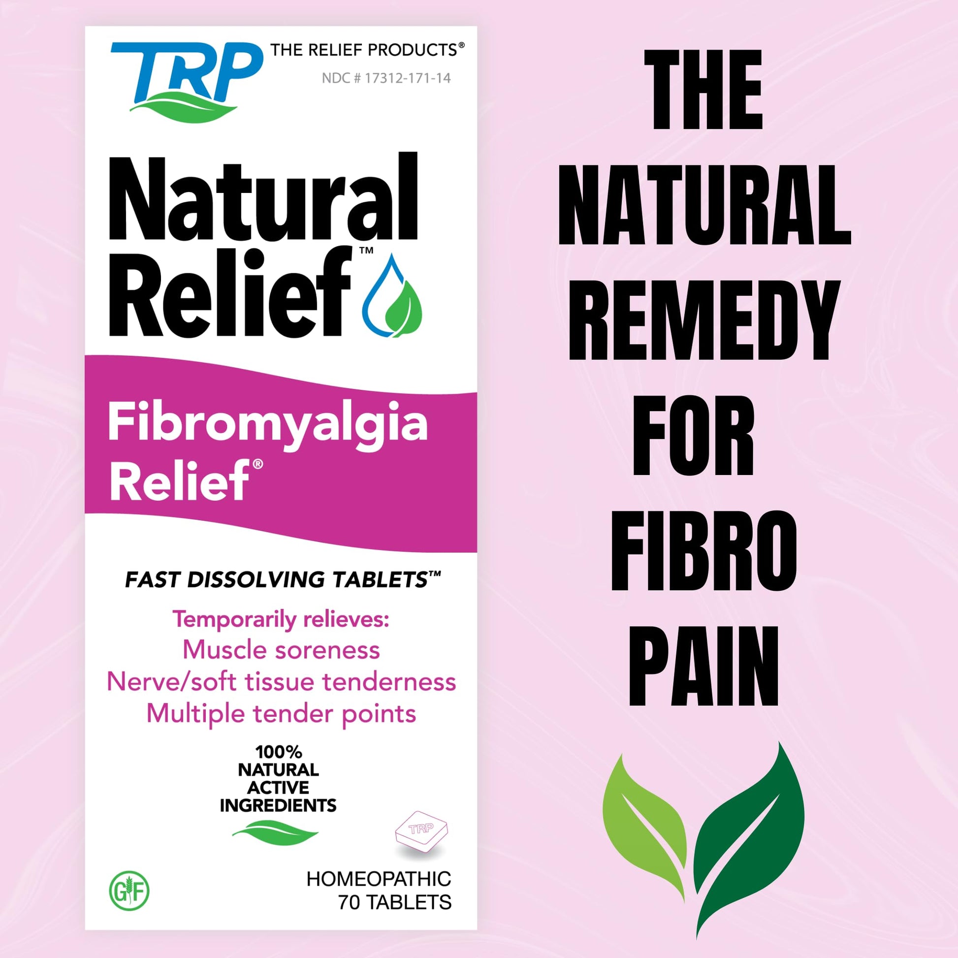 The Relief Products Natural Fibromyalgia Temporary Relief of Muscle Soreness Discomfot Tenderness Difficulty Moving & Joint Pain - 70ct TRP THE RELIEF PRODUCTS uk supplements