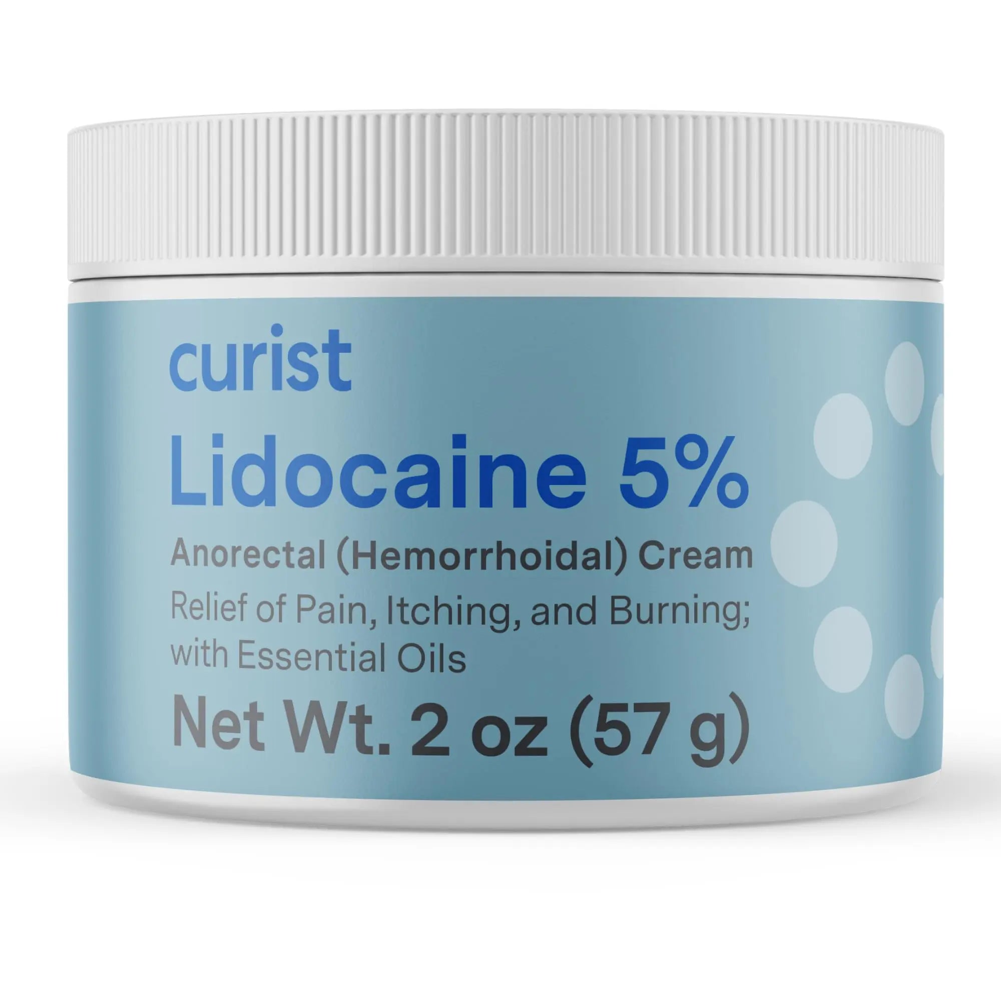 Curist 5% Lidocaine Cream Pain Relief - Numb Quickly & Effectively with 5% Lidocaine Numbing Cream for Anorectal Use - (1 Pack - 2 oz Jar) Curist uk supplements
