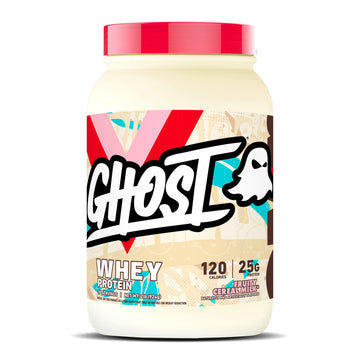 GHOST Whey Protein Powder, Fruity Cereal Milk - 2LB Tub, 25G of Protein - Flavored GHOST uk supplements