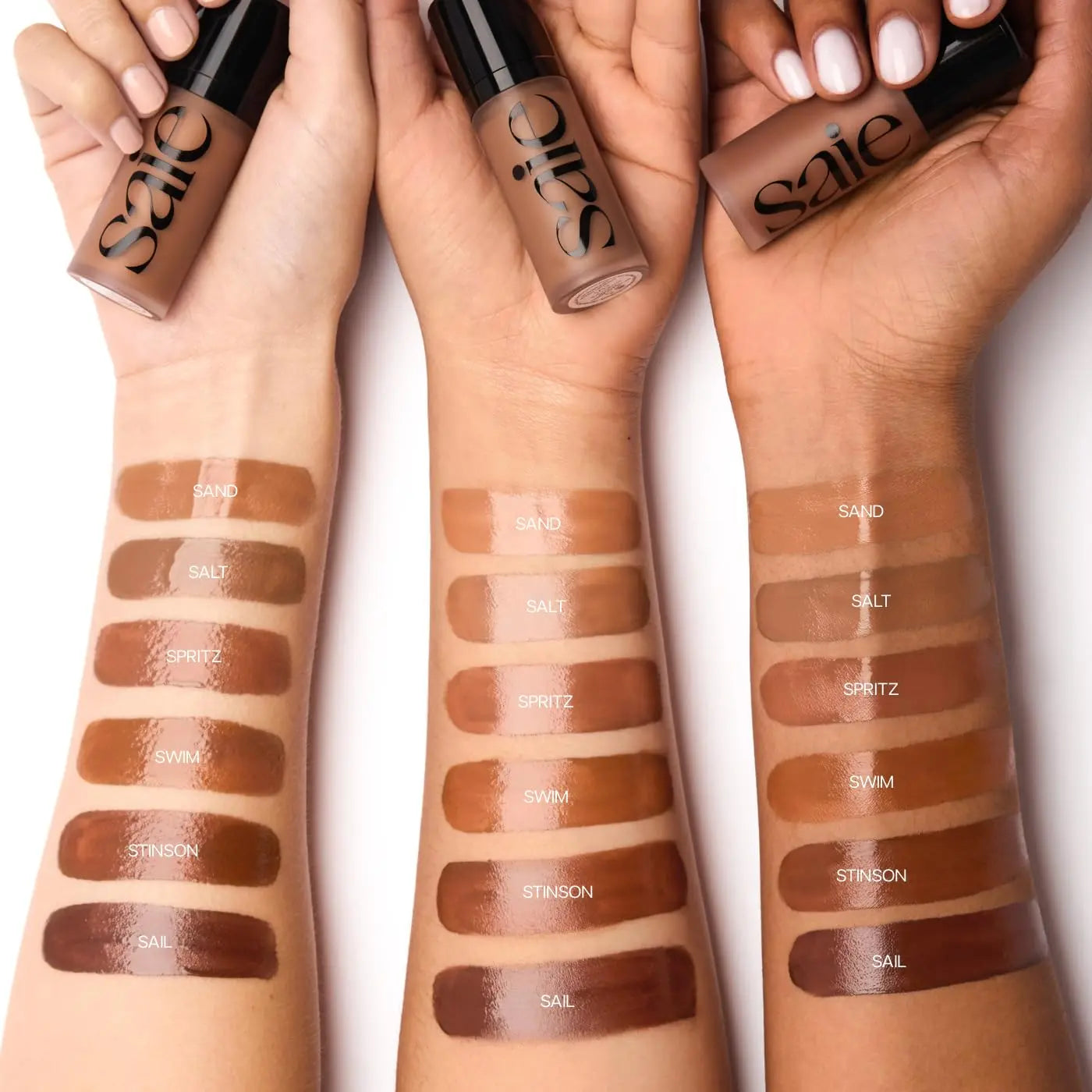 Saie Dew Bronze - Hydrating Liquid Bronzer Stick For a Sun Kissed Glow - Liquid Contour Stick Infused with Nourishing Skin Care Ingredients - Sculpted Face Makeup Essential - Sand (0.4 oz) Saie uk supplements