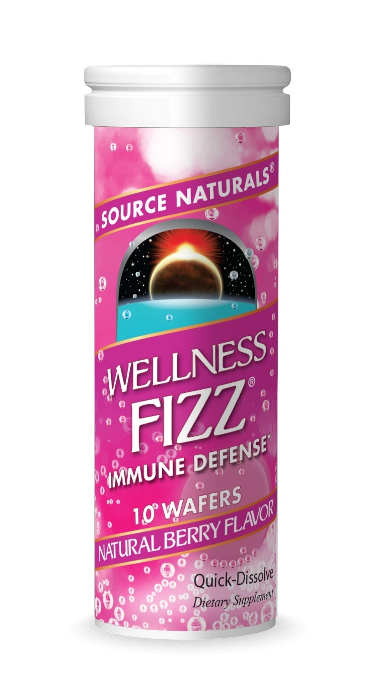 Source Naturals Wellness Fizz, Natural Berry Flavor - 10 Wafers Source Naturals uk supplements