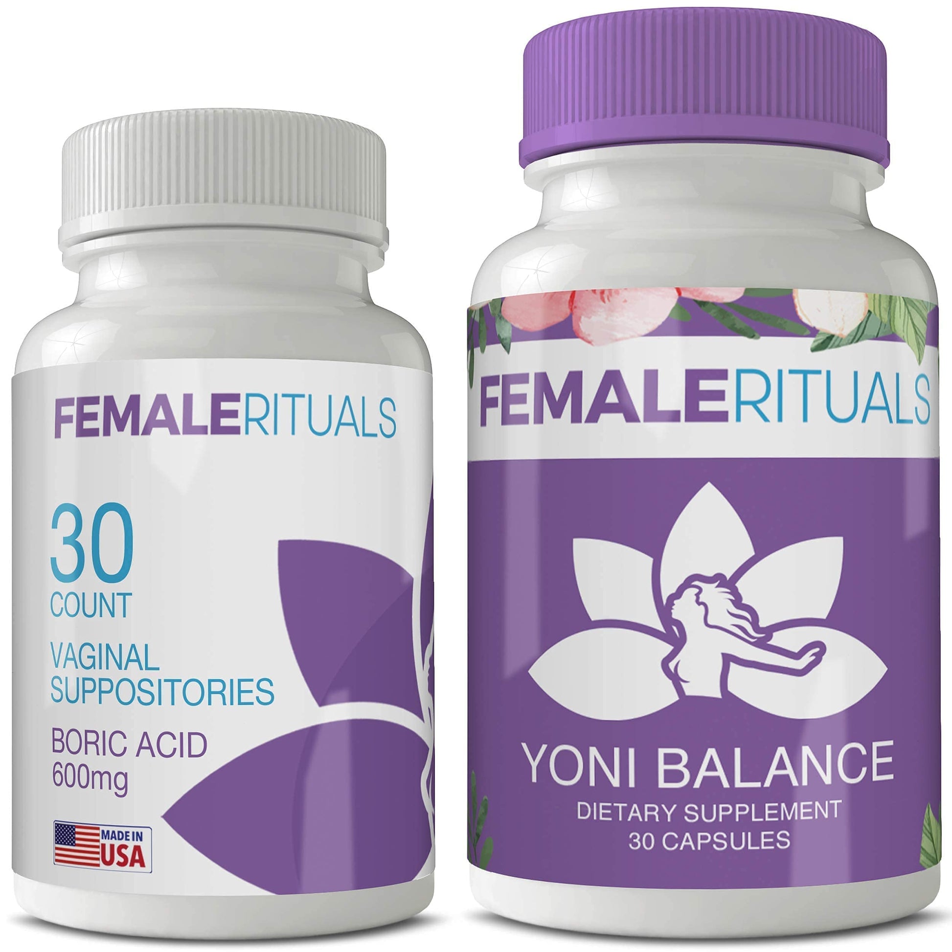 FEMALE RITUALS - Vaginal Moisturizer Boric Acid Suppositories for PH Balance - Bad Odors FEMALE RITUALS uk supplements