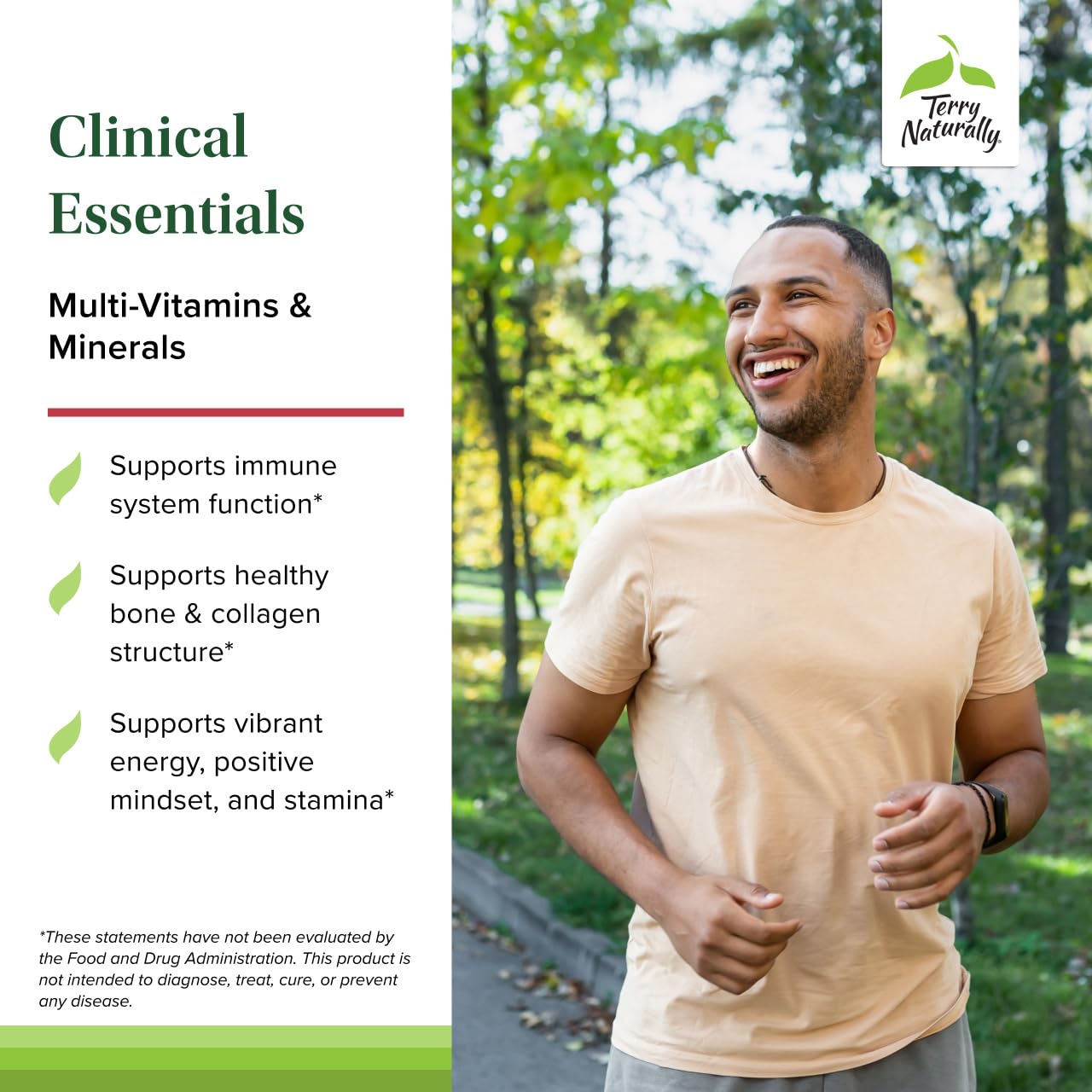 Terry Naturally Clinical Essentials - Supplement to Aid Bone, Cardiovascular & Immune Health - Supplement with Chelated Minerals - Supplement with B-Vitamins & Vitamin C - 120 Capsules (Pack of 2) Terry Naturally uk supplements
