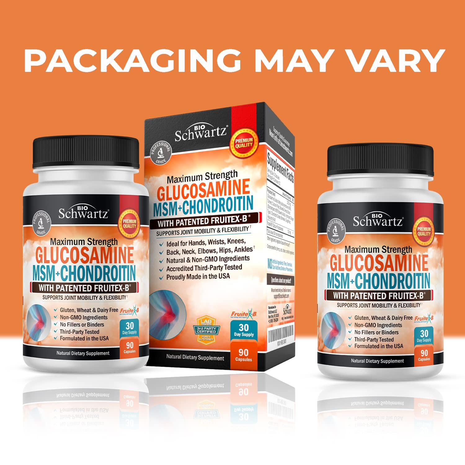 Glucosamine Chondroitin MSM 2110mg - Joint Support Supplement with Turmeric BioSchwartz uk supplements