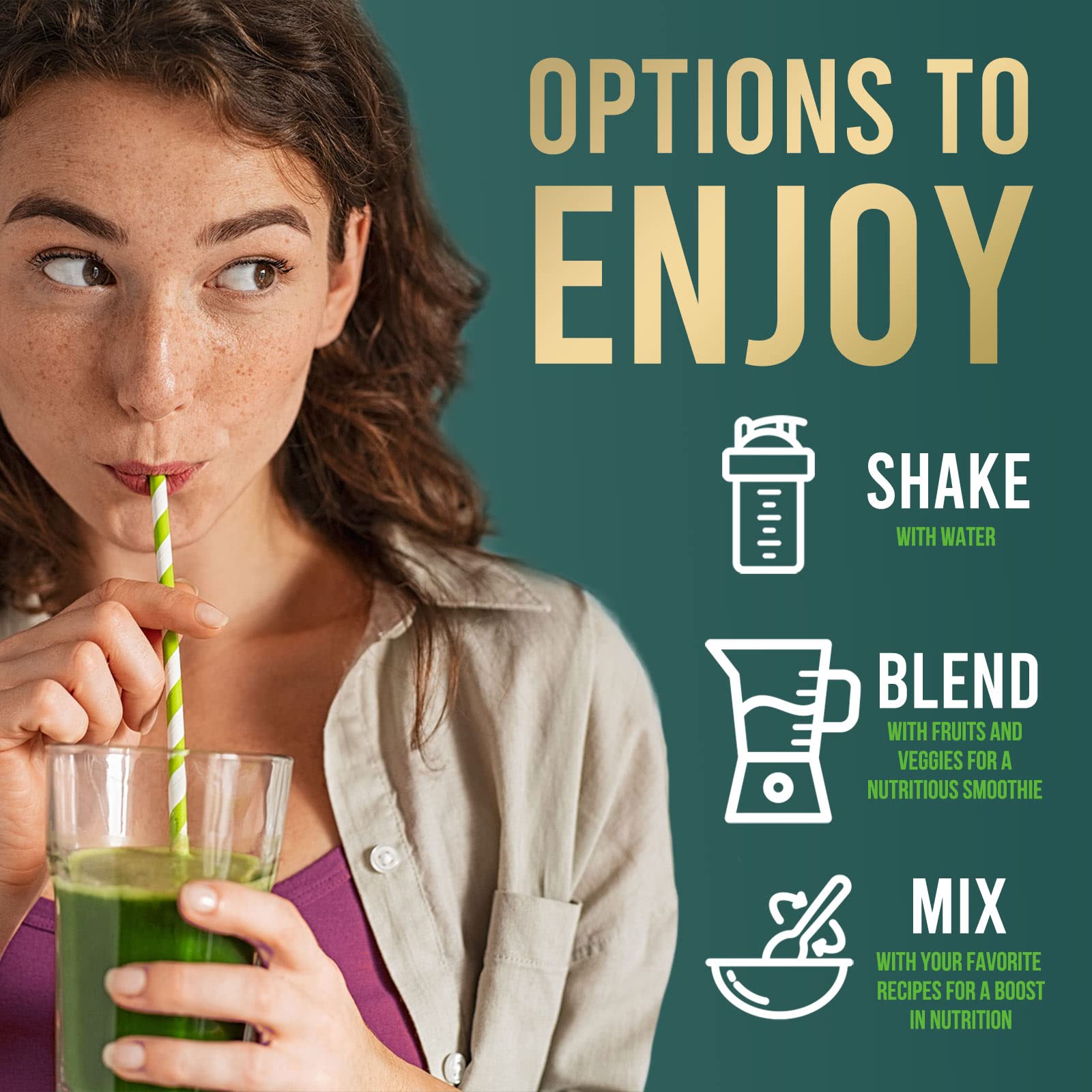 Greens Superfood Powder Supplement - Super Green Smoothie Mix Blend with Spirulina Nature's Nutrition uk supplements
