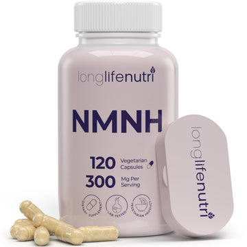 LongLifeNutri NMNH 300mg (Dihydronicotinamide Mononucleotide) - 120 Vegan Capsules, 2-Month Supply, NMN Alternative, NAD Supplement for Energy & Longevity, Lab Tested, Made in USA LongLifeNutri uk supplements
