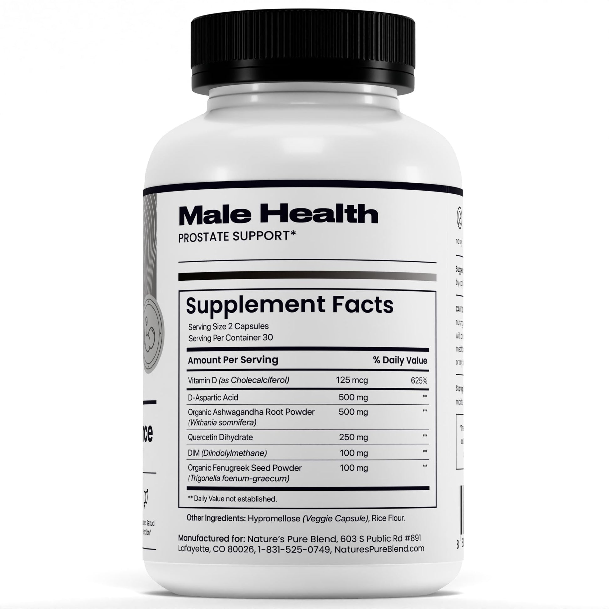 Nature's Pure Blend Peak Performance – Testosterone Supplement for Men with D-Aspartic Acid, Ashwagandha & DIM – Mens Prostate Health Support, Muscle Strength & Energy – Prostate Supplement Nature's Pure Blend uk supplements