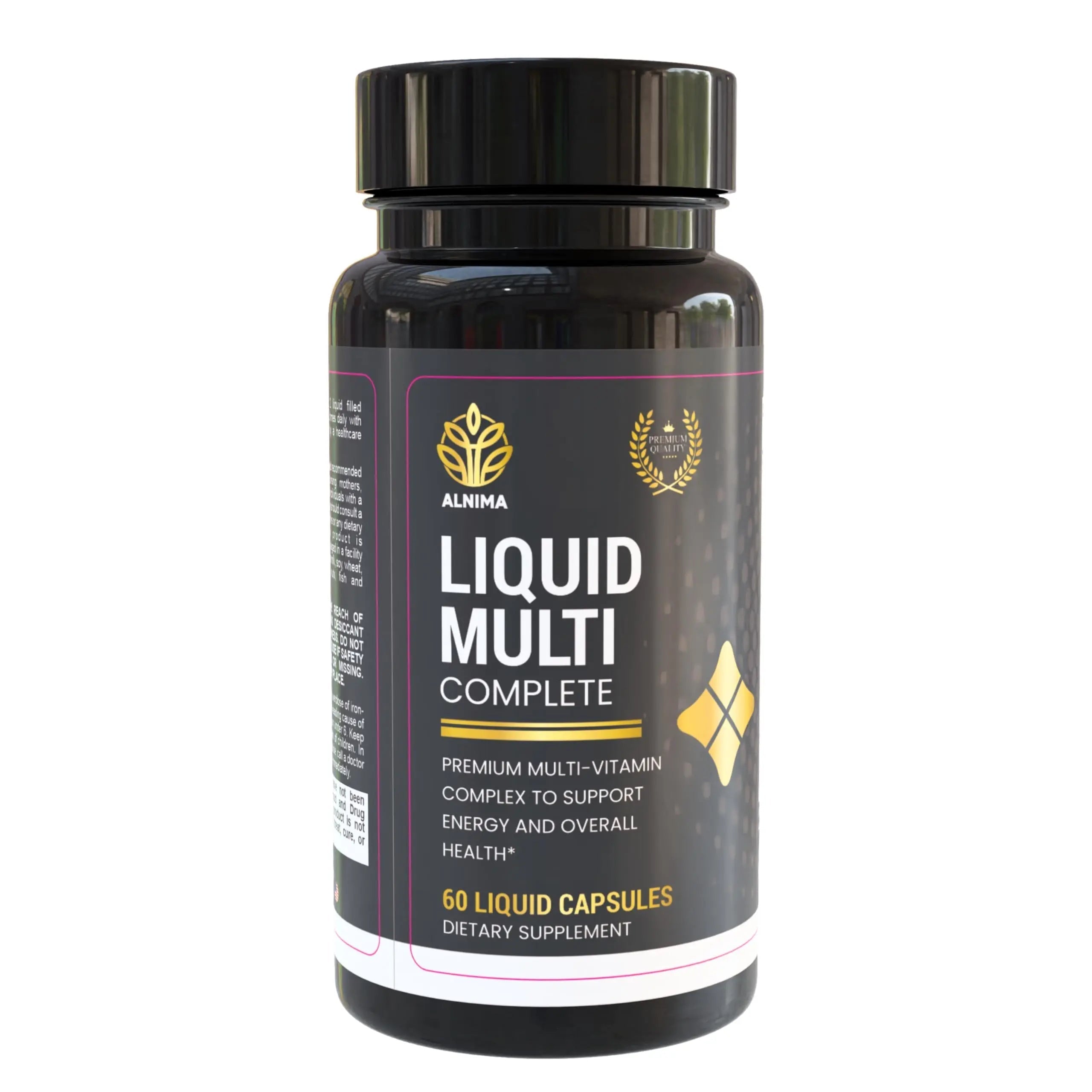 ALNIMA Halal Liquid Multivitamin Complete – Energy & Immune Support with 29 Essential Nutrients | 60 Liquid Capsules – Halal Certified ALNIMA uk supplements