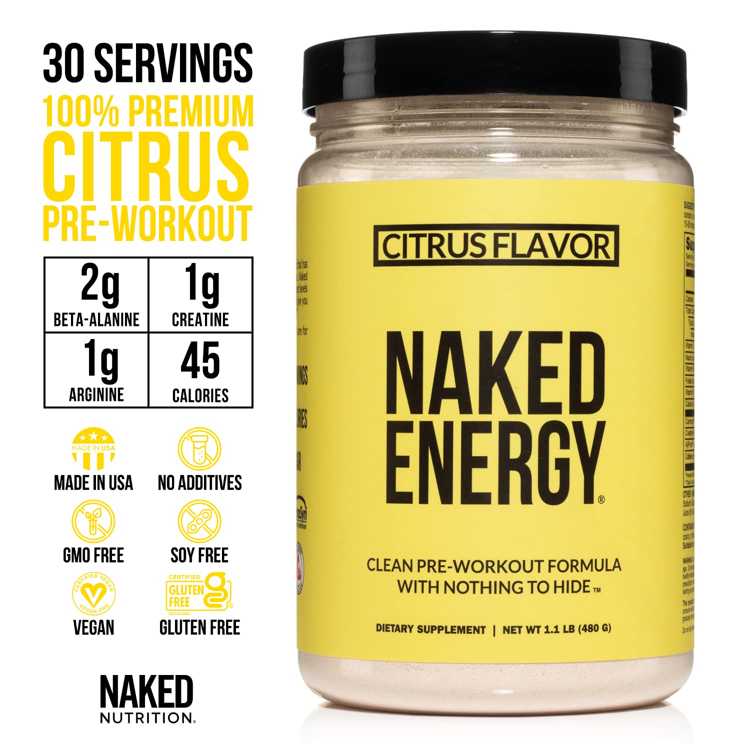 NAKED nutrition Vegan Energizing Bundle: Naked Citrus Energy Super Greens Powder NAKED nutrition uk supplements