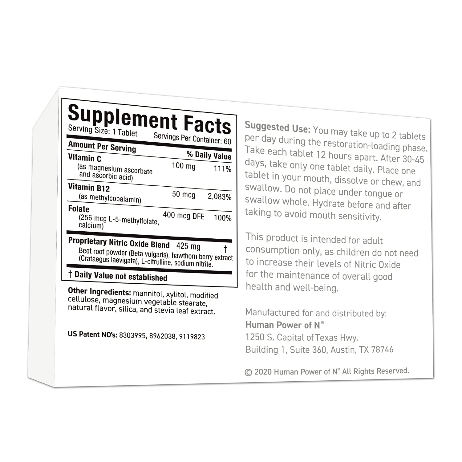 Neo40 Professional - Nitric Oxide Booster with Methylfolate - Natural Blood Pressure humanN uk supplements