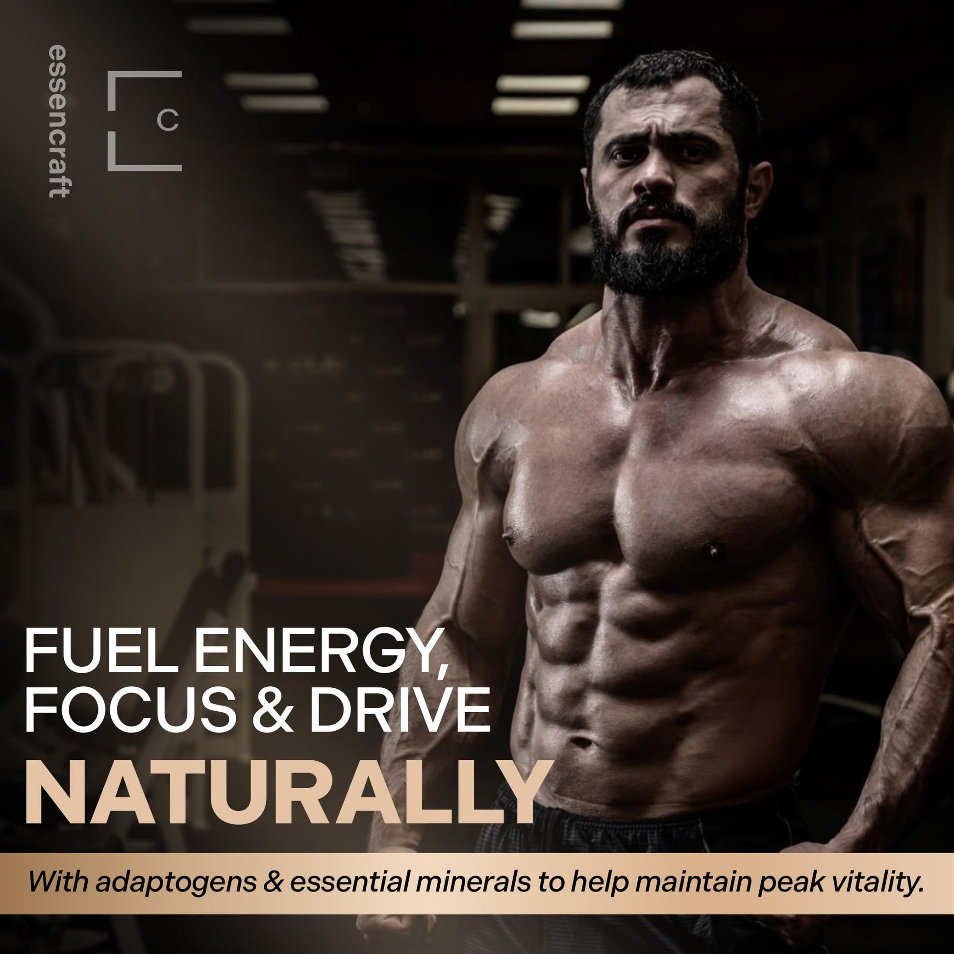 Essencraft Atlas X Testosterone Supplement for Men – 10-in-1 Natural Testosterone Booster & Muscle Booster w/Shilajit, Zinc, Tongkat Ali, & More (120 Capsules) Essencraft uk supplements
