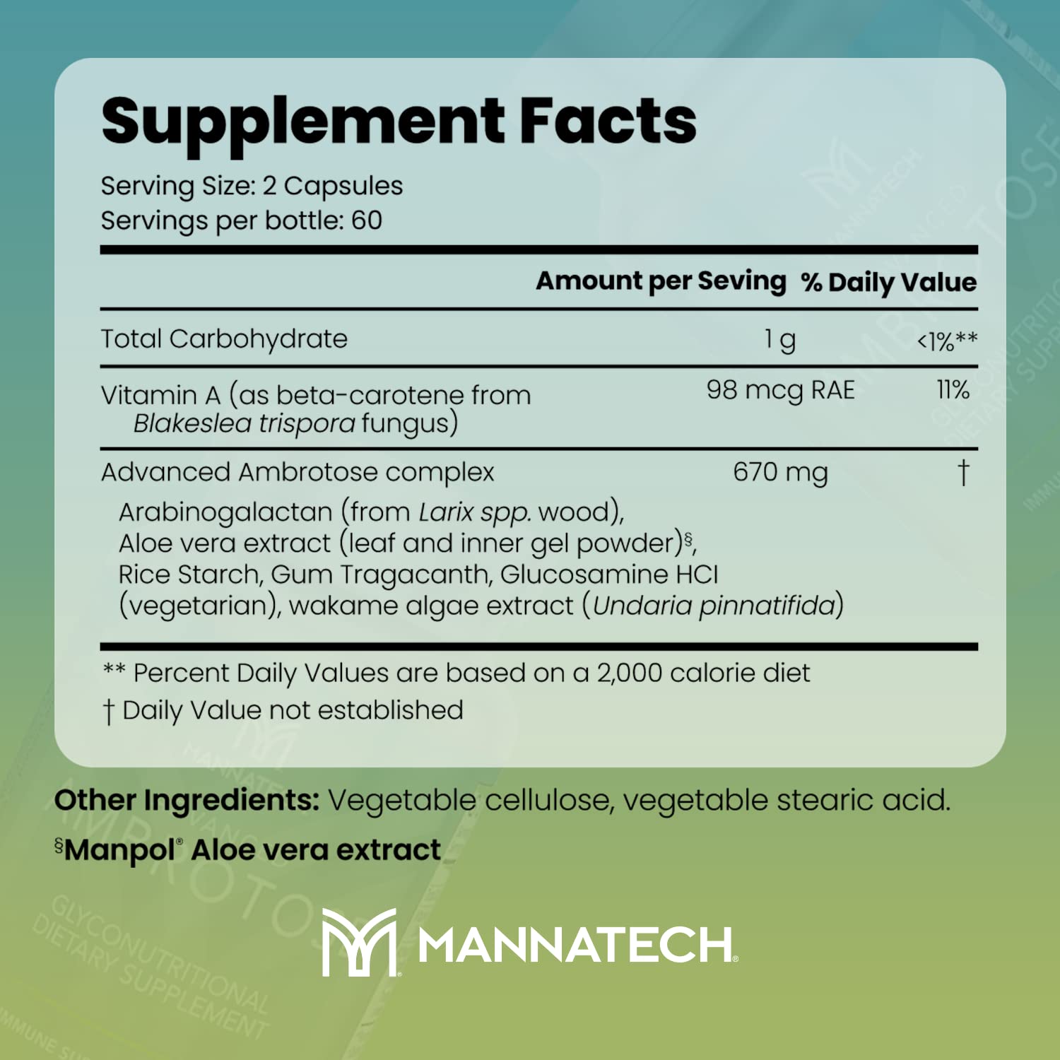 Mannatech Advanced Ambrotose 120 Capsules Mannatech uk supplements