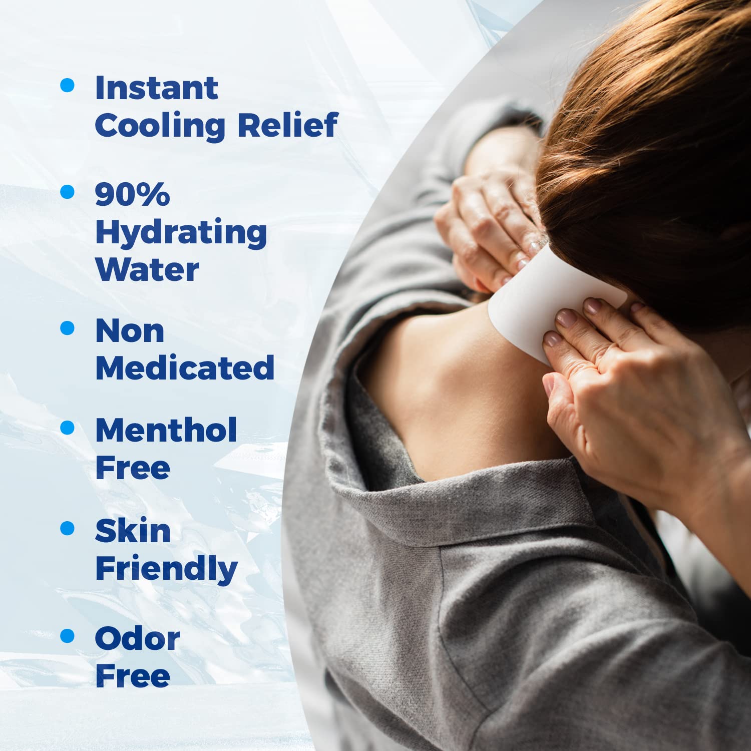 Medagel Migraine Relief Patch, Cooling Patches for Migraine, Fever, Hormone, & Headaches, Mess & Odor-Free Hydrogel Cooling, Made in The USA, 1 Pack (4 x Patches) White Medagel uk supplements