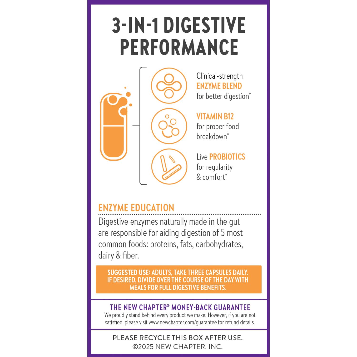 New Chapter All-Flora Enzyme Complex with Probiotics Relieves Bloating & Gas - Clinical-Strength Digestive Enzymes + Ultra-Concentrated Probiotics + Fermented Vitamin B12, 90 Vegan Capsules New Chapter uk supplements