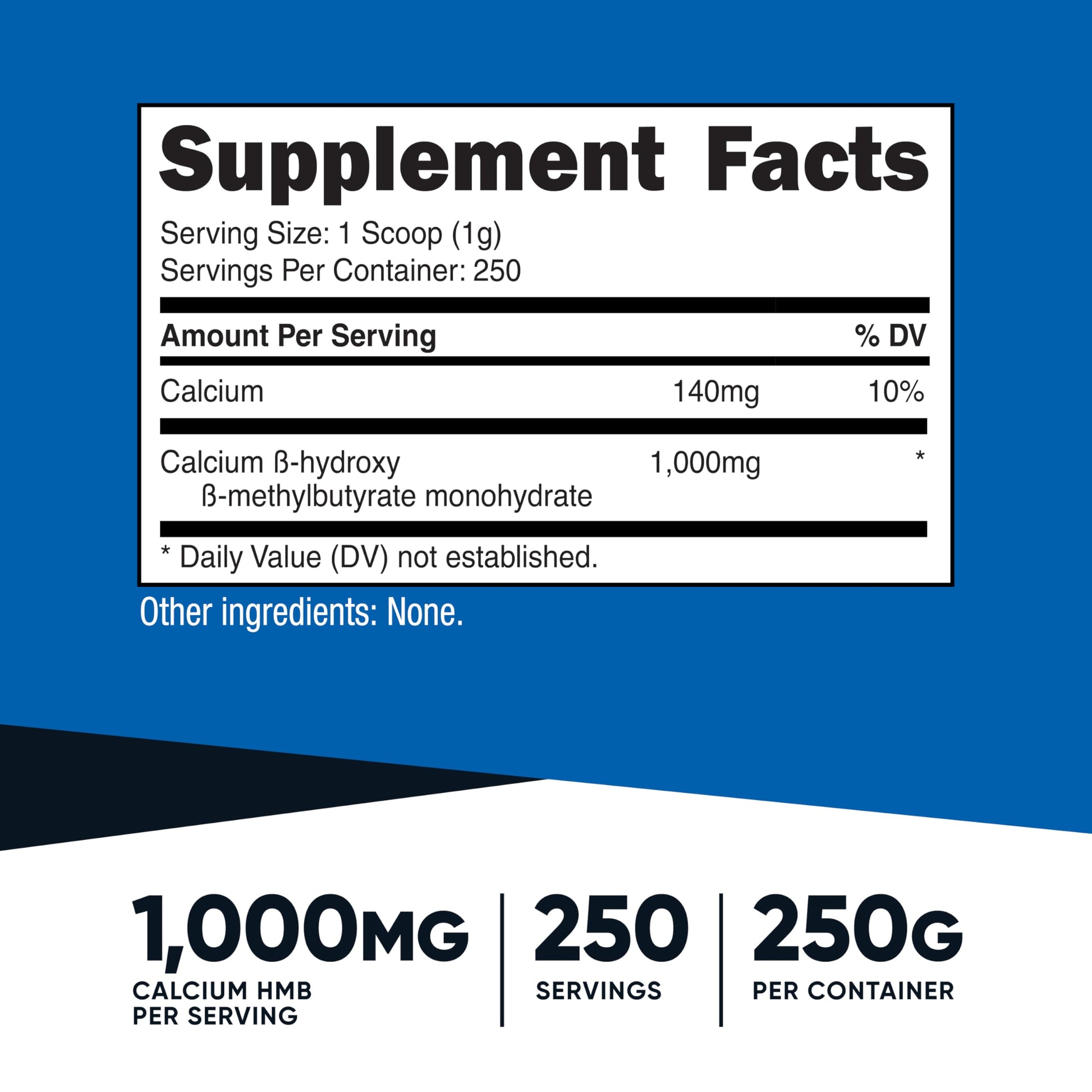 Nutricost HMB Powder (Beta-Hydroxy Beta-Methylbutyrate) 250 Grams - Gluten Free & Non-GMO Nutricost uk supplements
